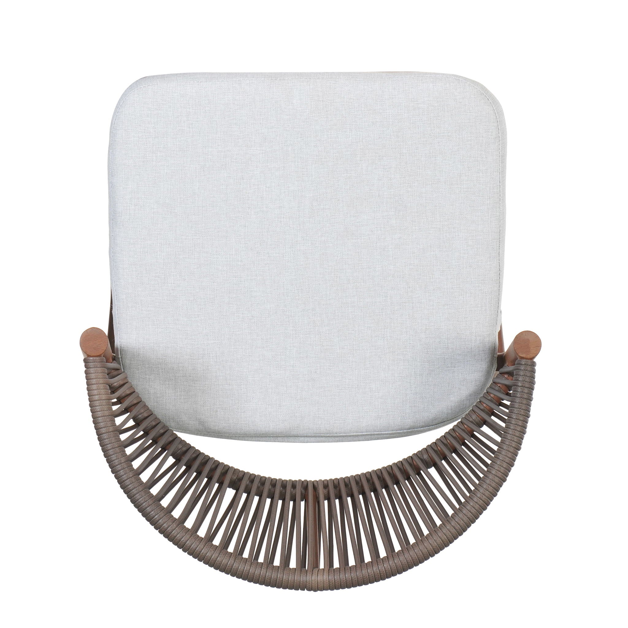 Outdoor Bar Height Metal Frame Counter Stools With Scallop Shaped Backrest & Water Resistant Cushions