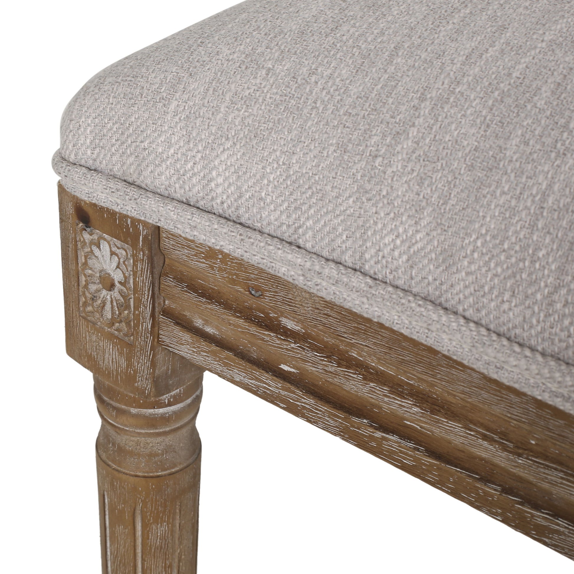 French Country Style Dining Chair With Upholstered Seating And Fluted Legs - Best Buy Furniture