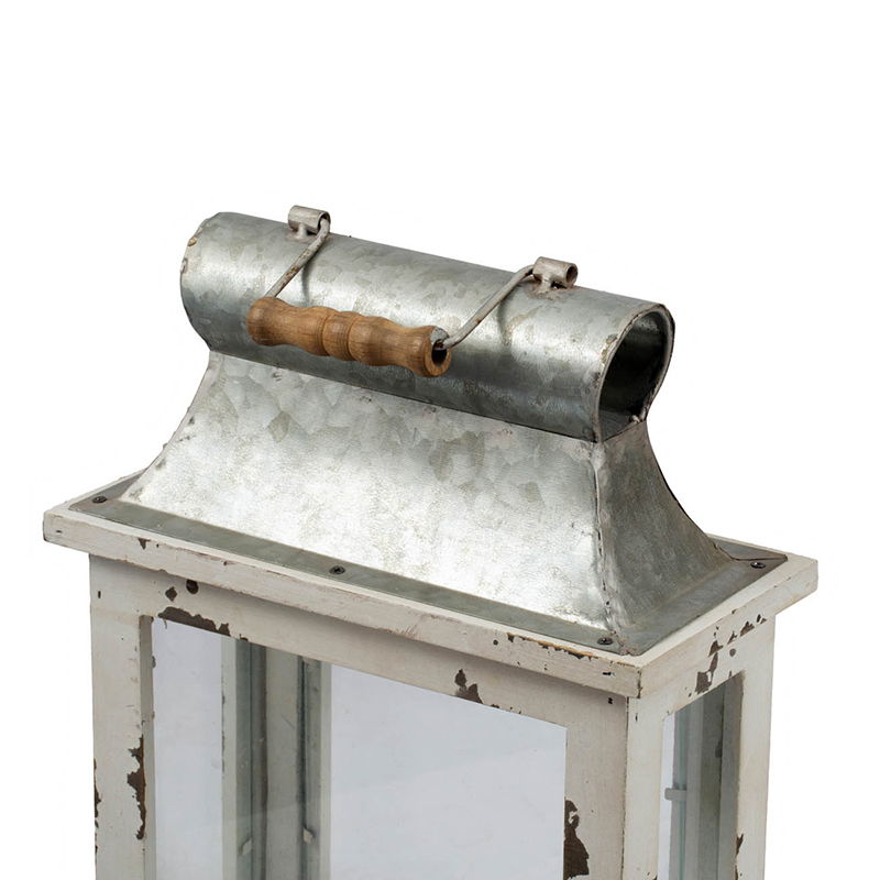 Wooden Candle Lantern Decorative, Hurricane Lantern Holder Decor For Indoor Outdoor, Home Garden Wedding - White - Best Buy Furniture