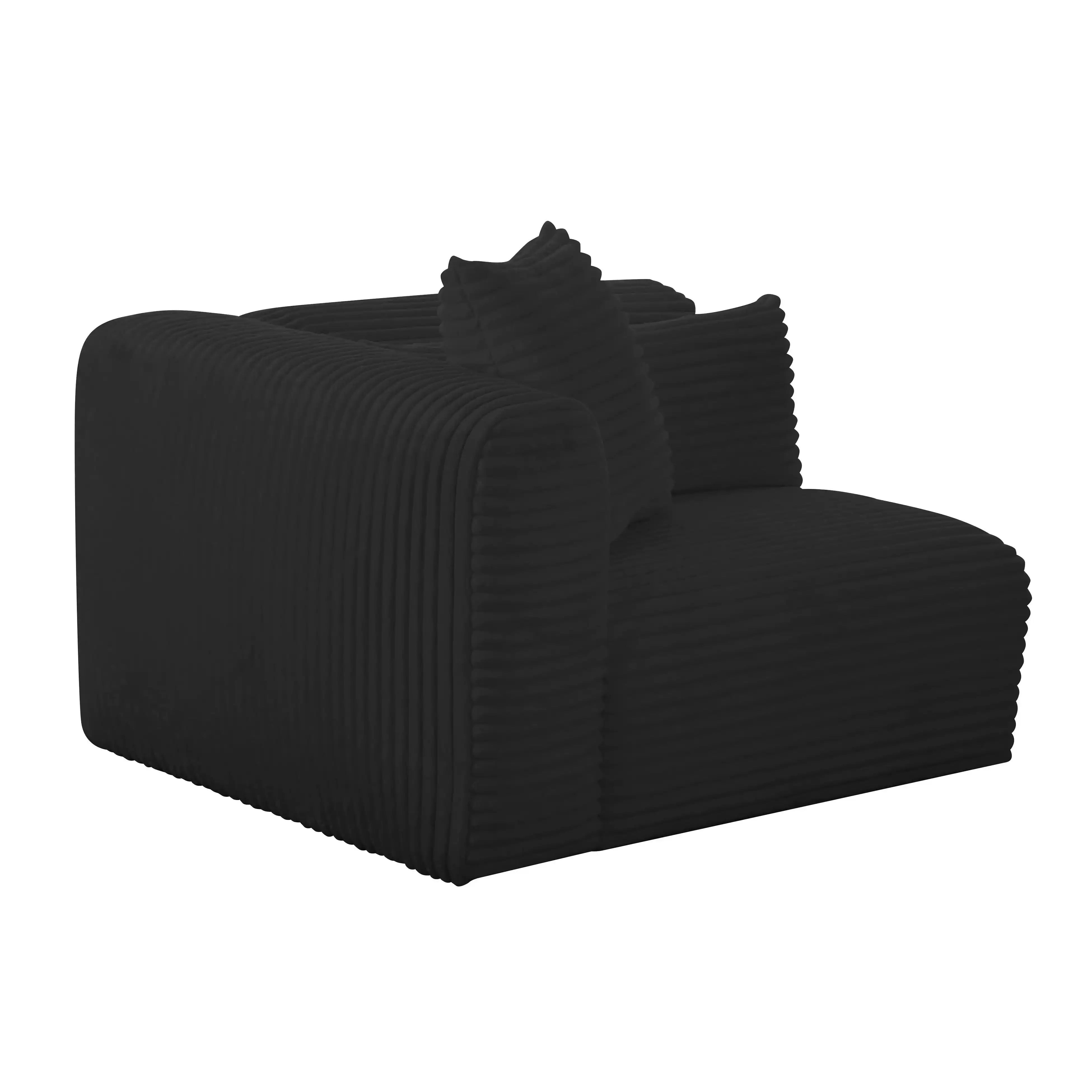 Tarra - Fluffy Oversized Corduroy Modular Corner Chair - Best Buy Furniture