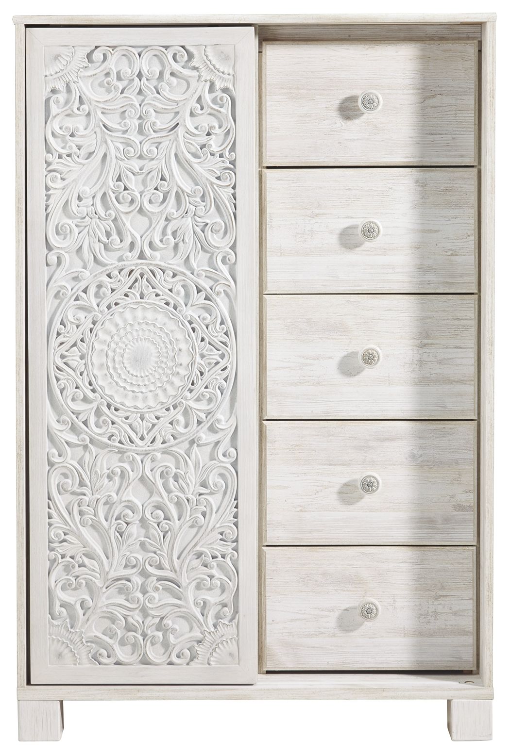 Paxberry - Dressing Chest - Whitewash - Best Buy Furniture