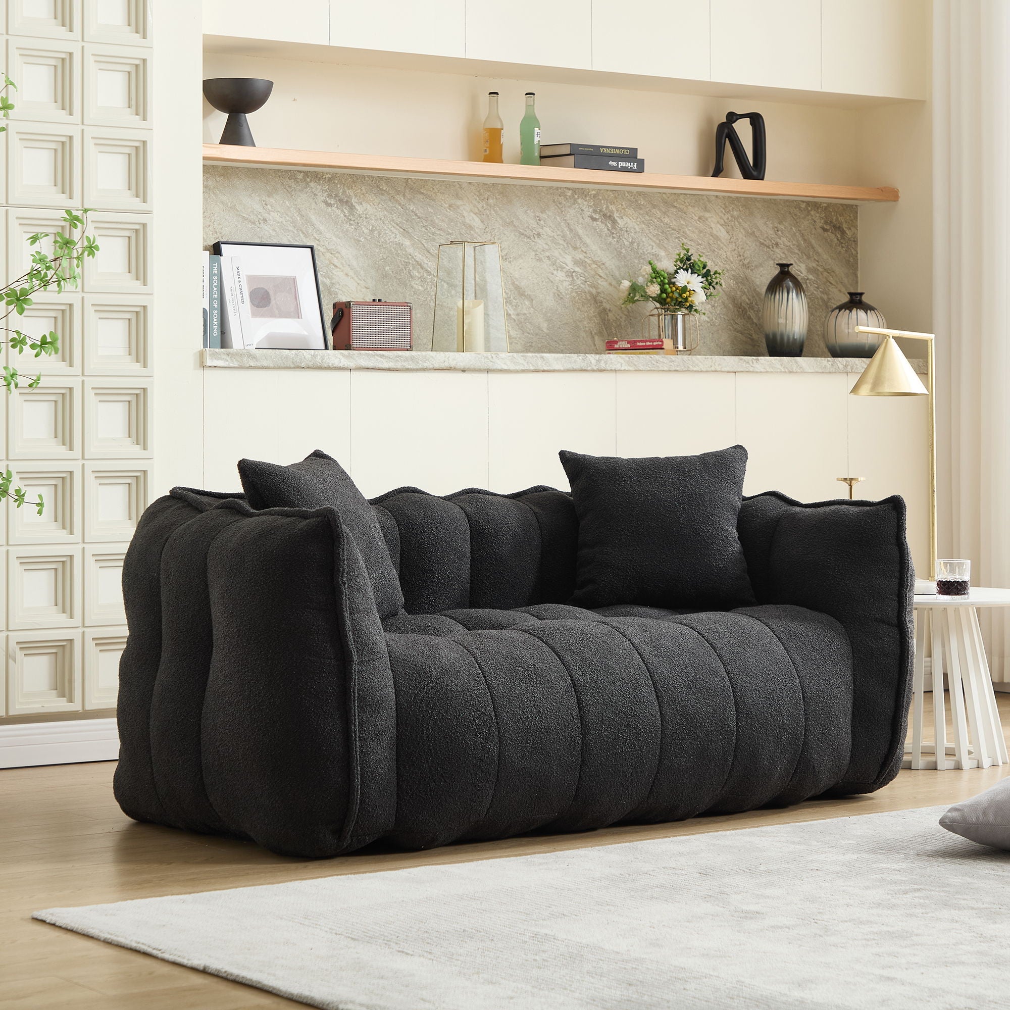Cozy Beanbag Chair With High Resilience Foam Core For 2 - Best Buy Furniture