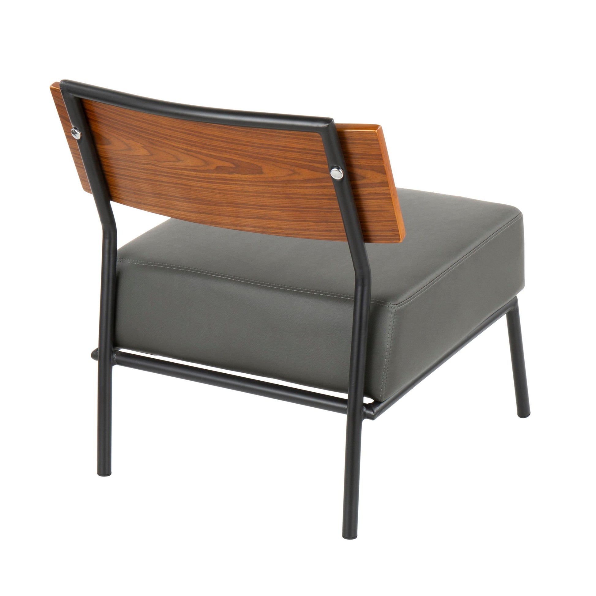 Fiji - Contemporary Chair - Gray / Walnut - Best Buy Furniture