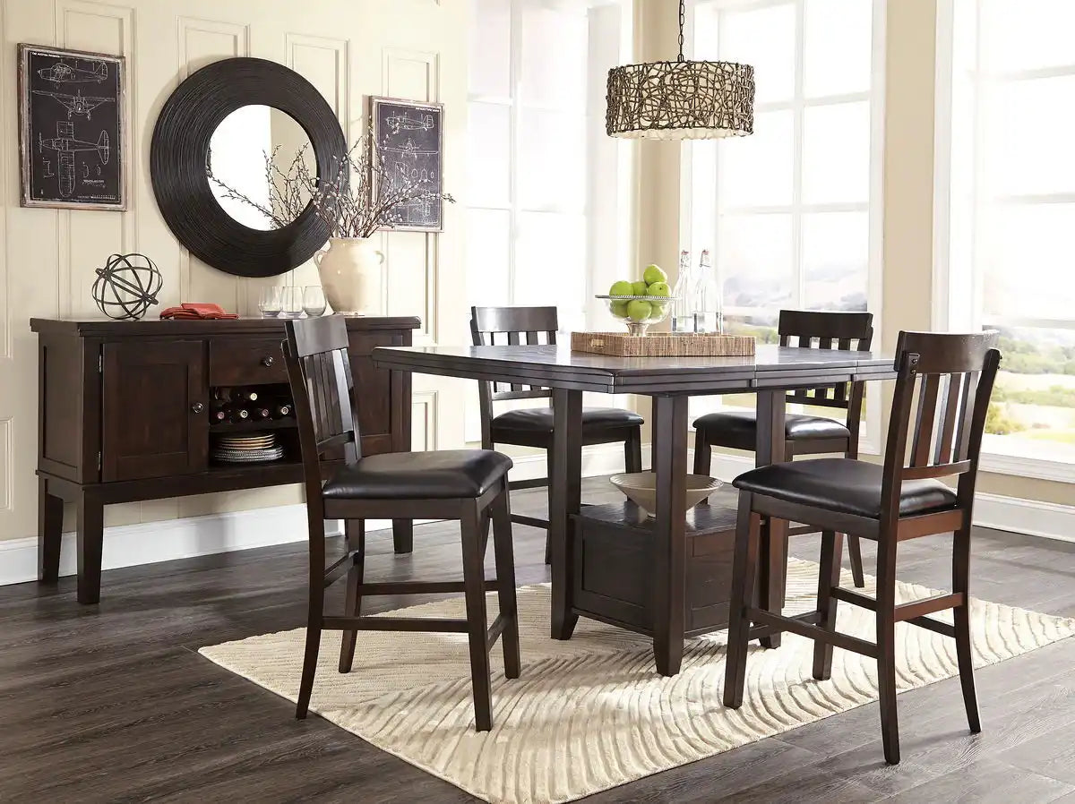 Haddigan - Dining Table With Bar Stools - Best Buy Furniture