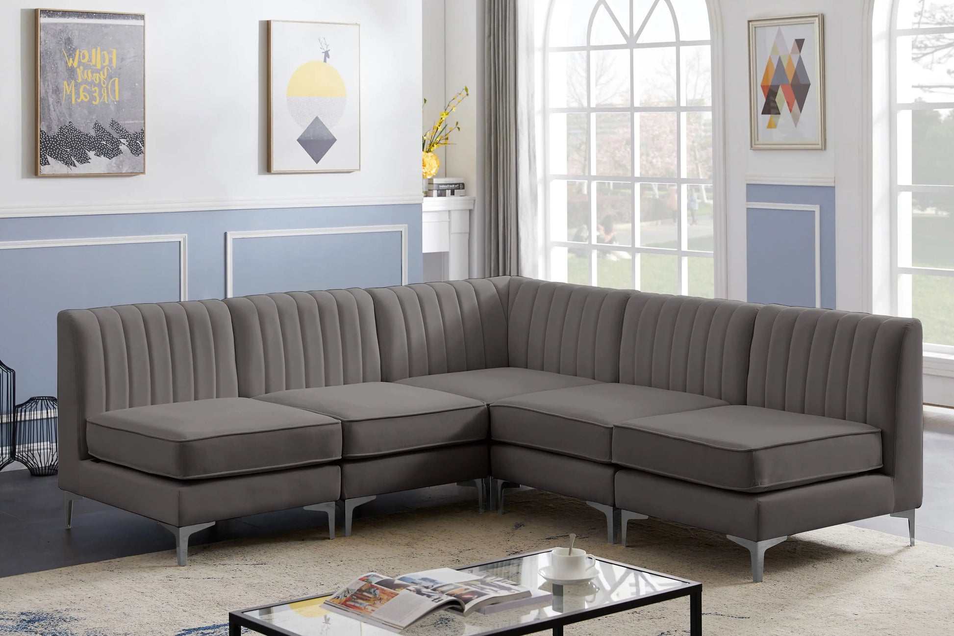 Alina - 5 Piece Armless Sectional - Best Buy Furniture