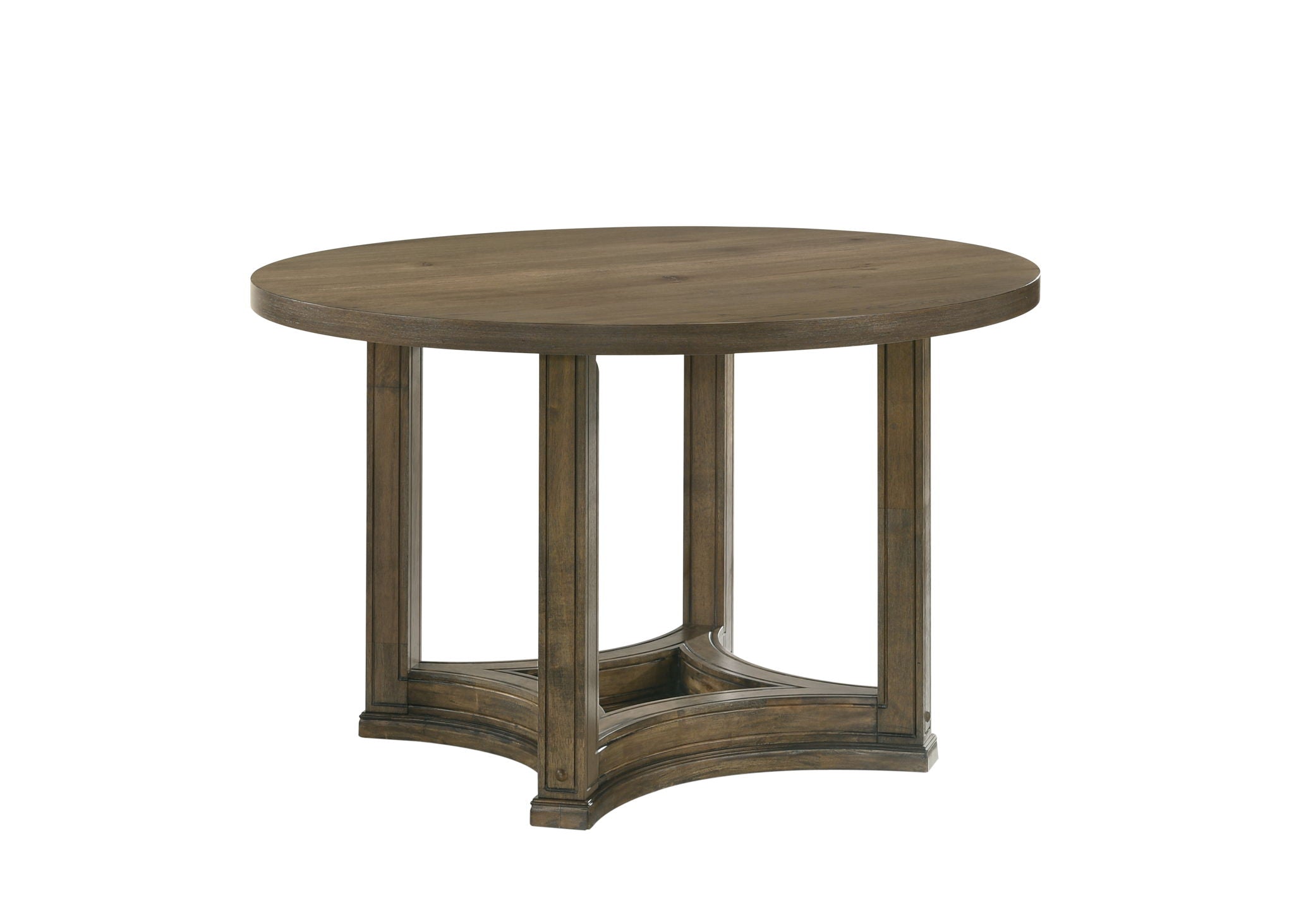 Parfield - Weathered Round Dining Table - Oak - Best Buy Furniture