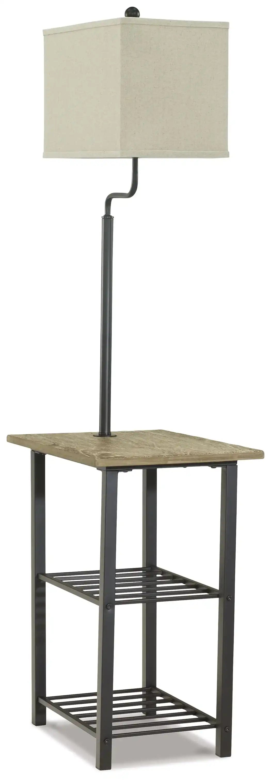 Shianne - Metal Tray Lamp - Black - Best Buy Furniture