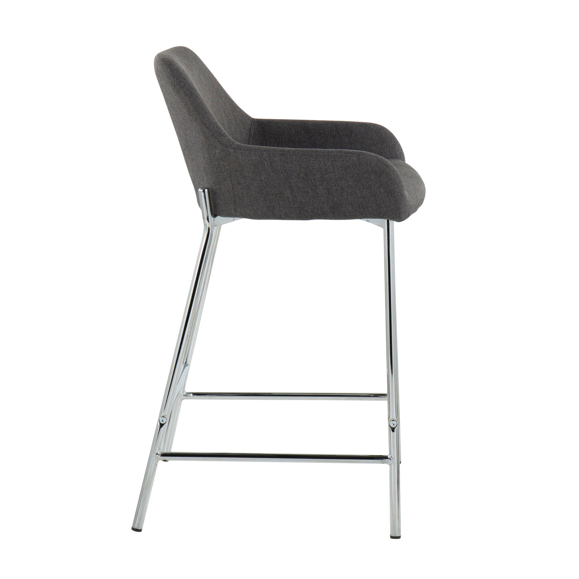 Daniella - Contemporary Fixed Height Counter Stool With Metal Legs (Set of 2) - Best Buy Furniture