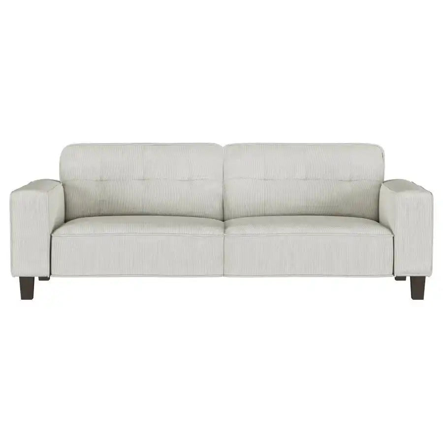 Deerhurst - Upholstered Track Arm Tufted Sofa - Greige - Best Buy Furniture