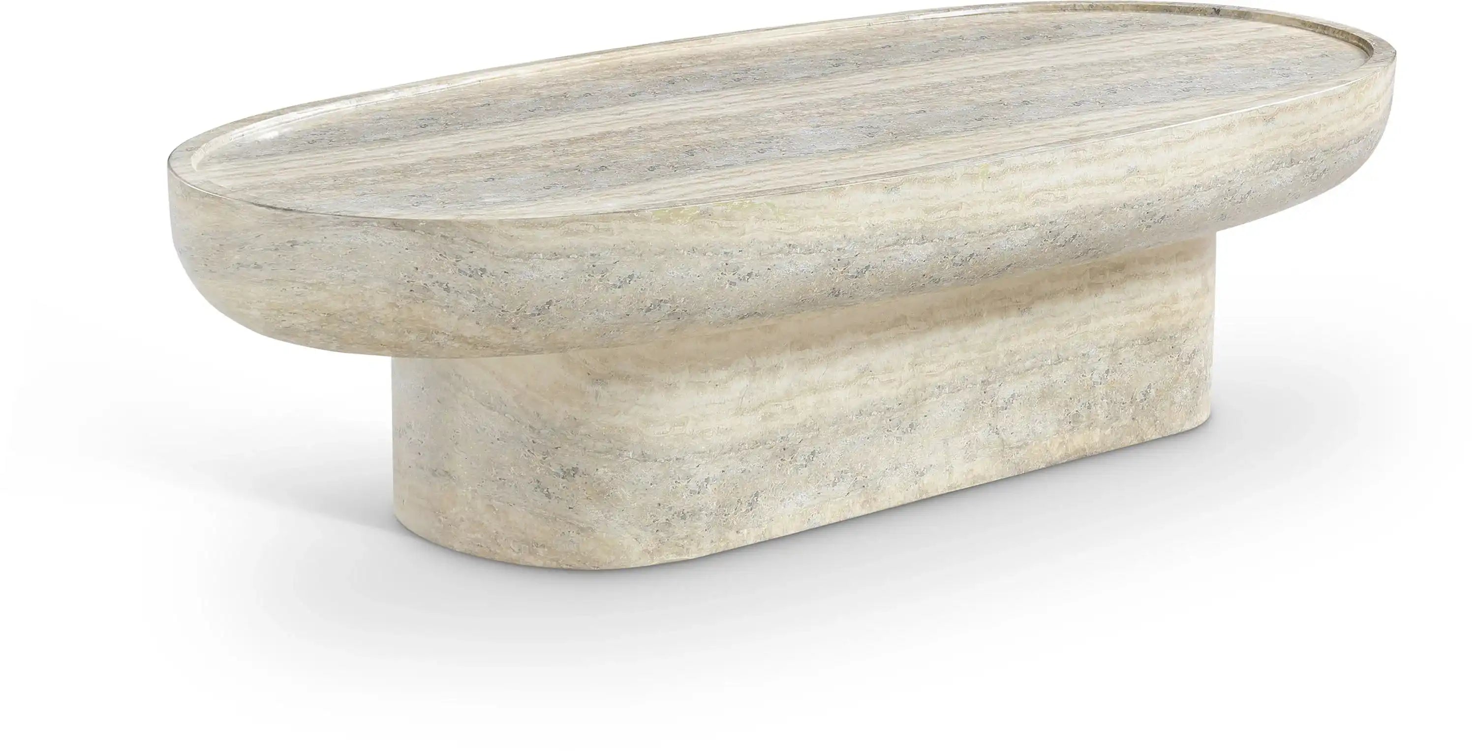 Tivoli - Indoor / Outdoor Coffee Table - Travertine Concrete - Best Buy Furniture