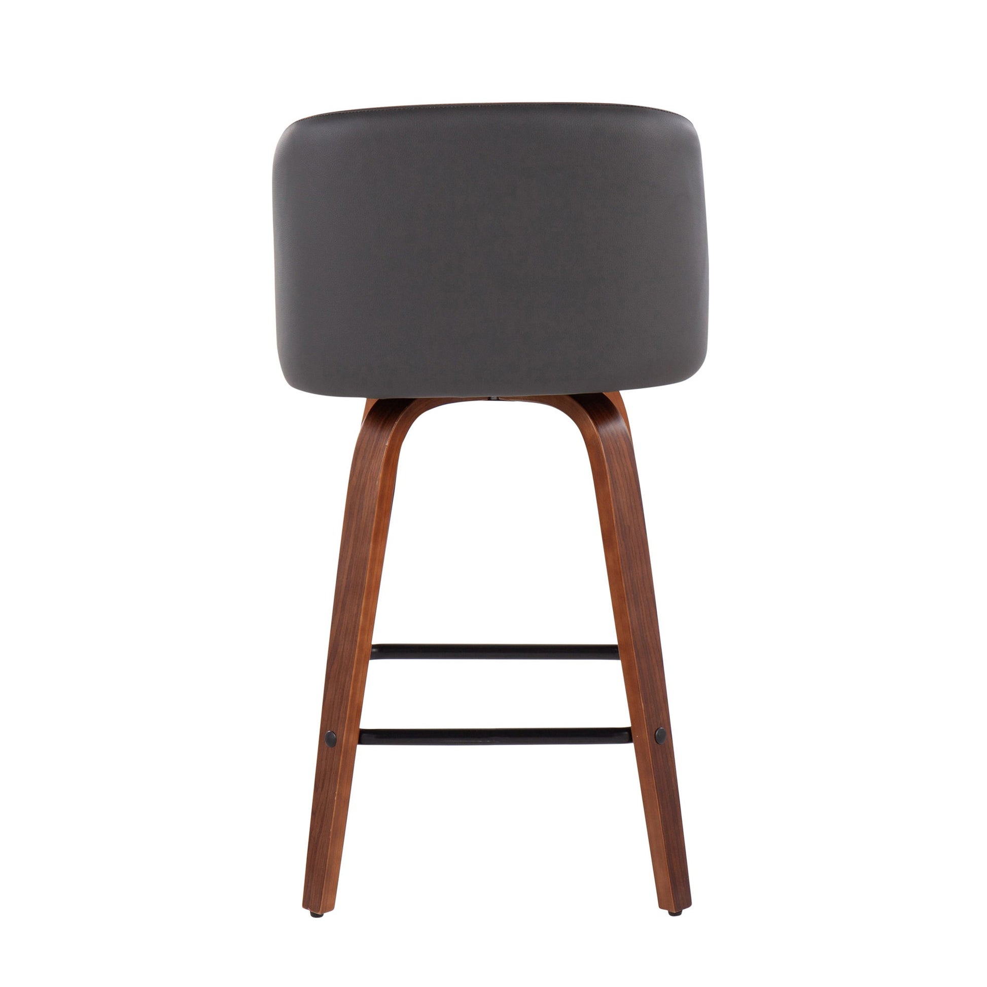 Toriano - Mid Century Modern Fixed Height Counter Stool & Square Footrest (Set of 2) - Best Buy Furniture