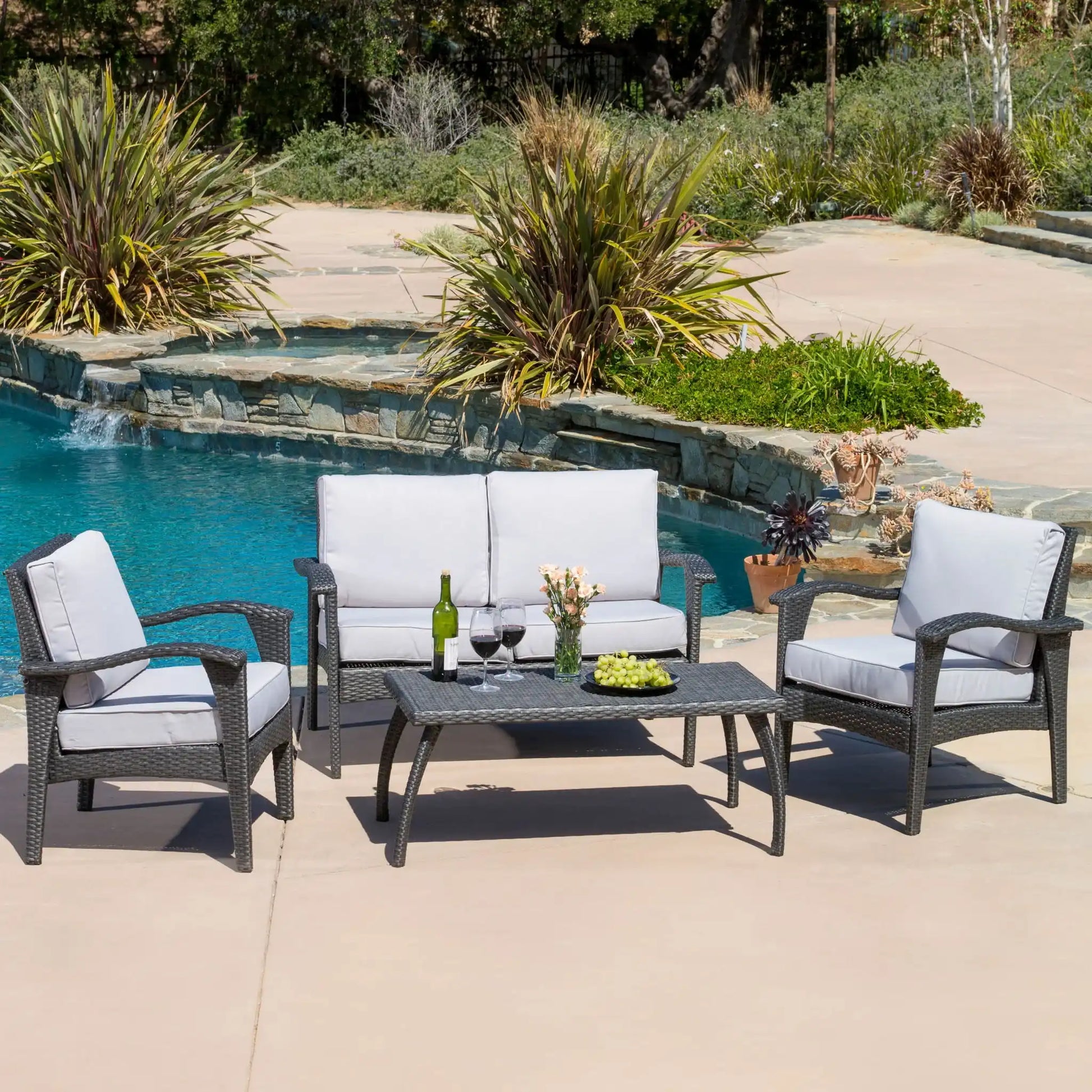 Honolulu - Wicker Set Outdoor Seating - Best Buy Furniture