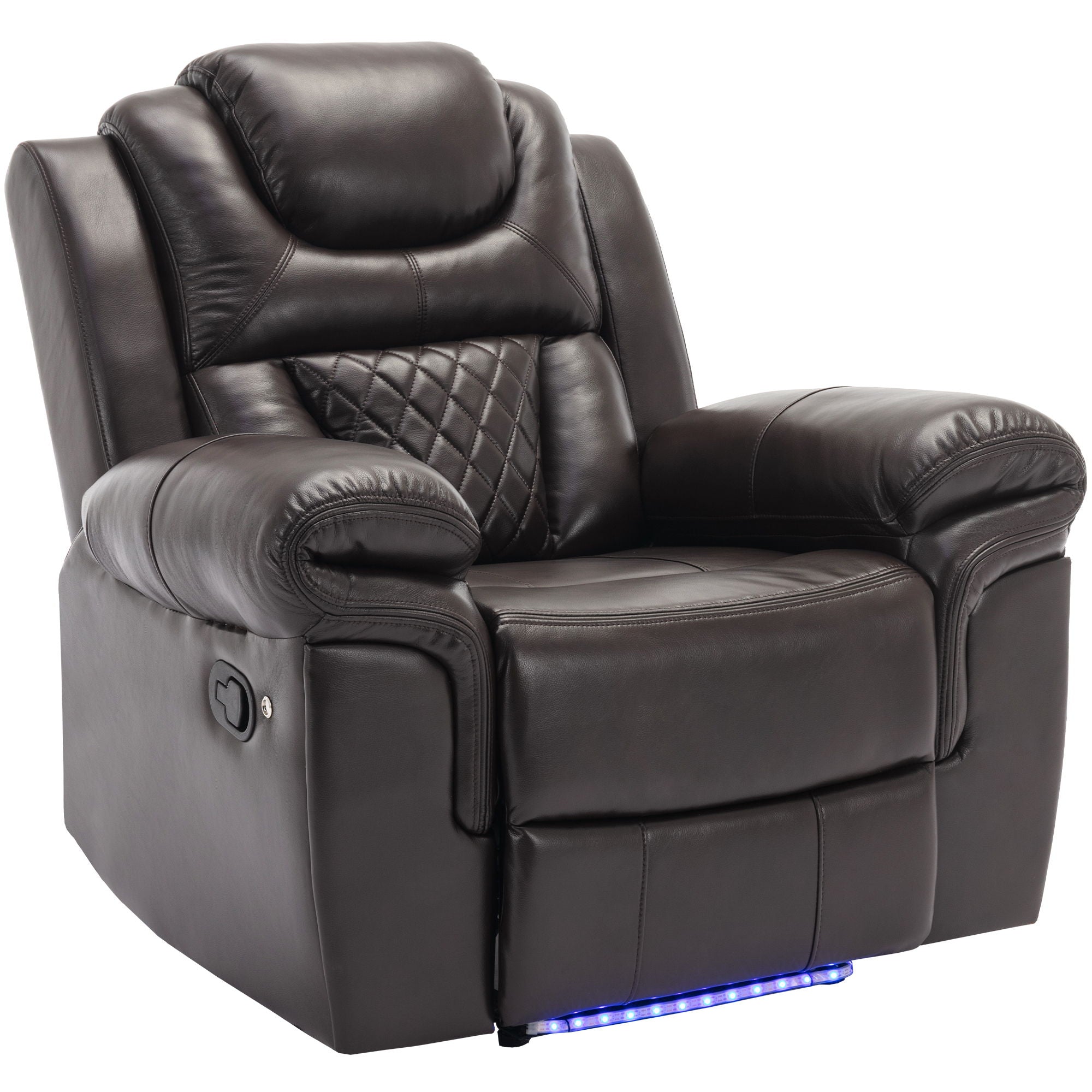 Home Theater Seating Manual Recliner Chair With Led Light Strip For Living Room - Best Buy Furniture