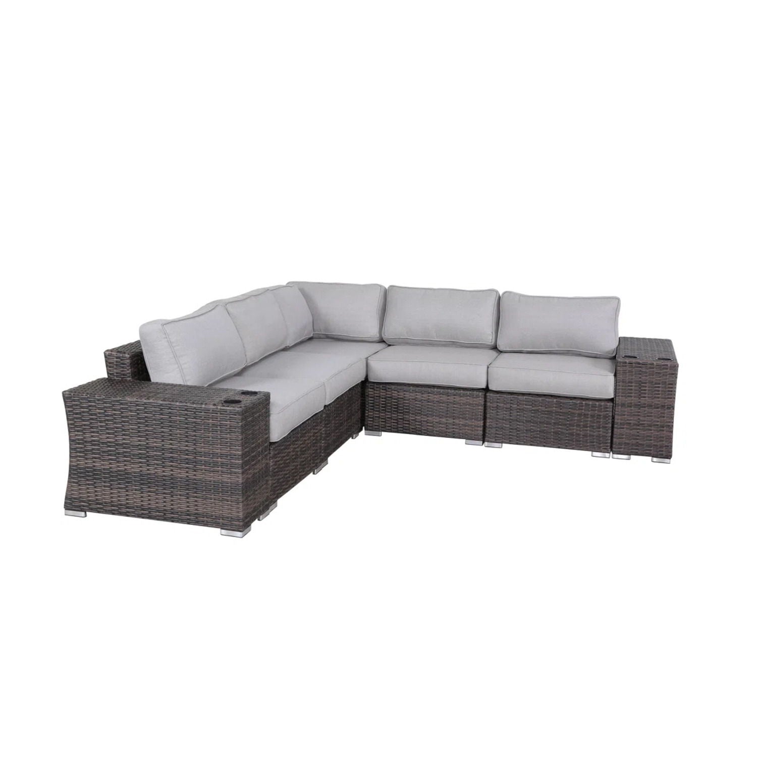 Rattan Sectional Sofa Set With Cushions - Best Buy Furniture