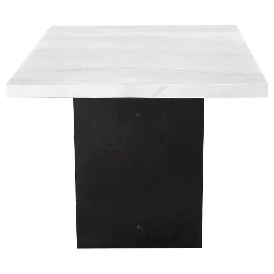 Osborne - Marble Top Dining Table - Rustic Espresso - Best Buy Furniture
