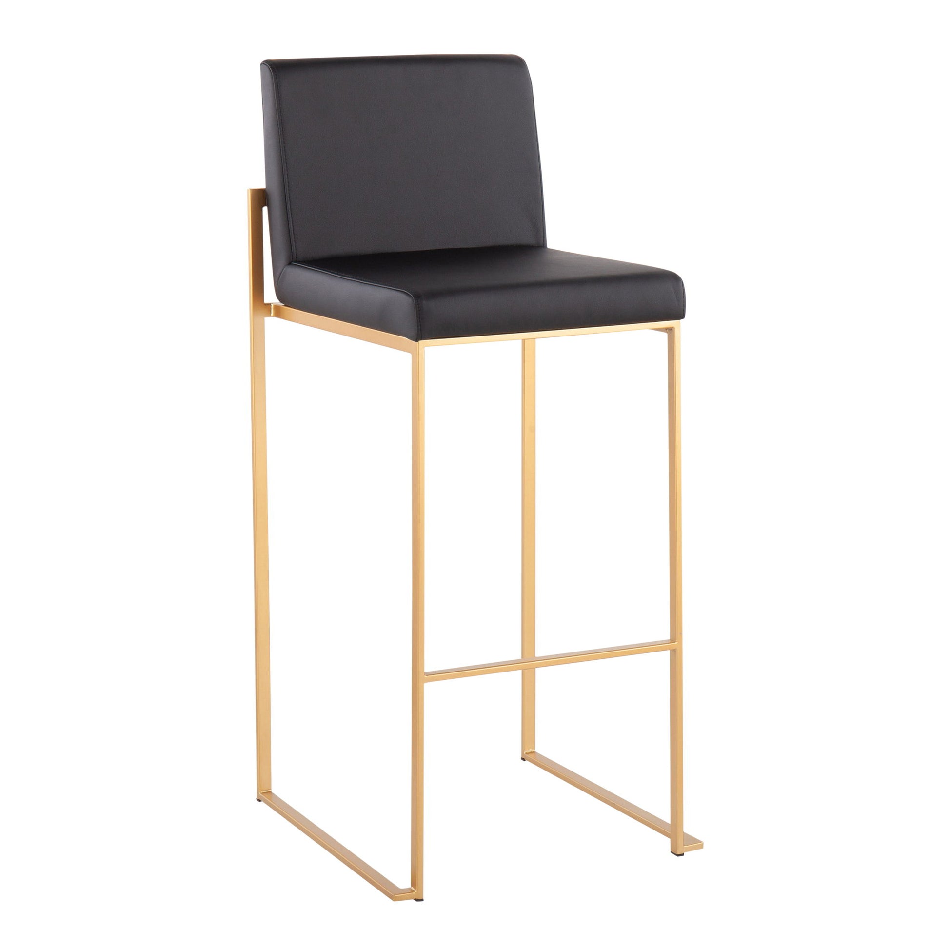 Fuji - Contemporary Design High Back Barstool (Set of 2) - Best Buy Furniture