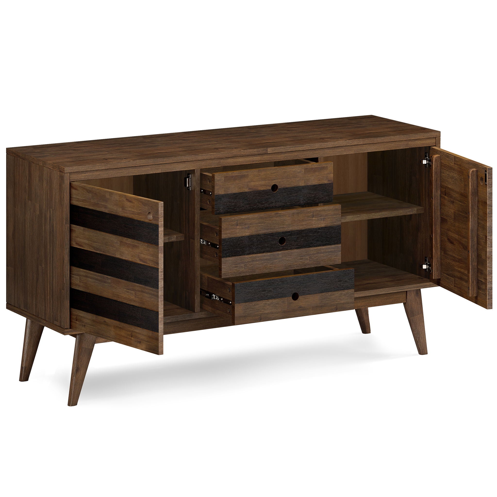 Clarkson - Sideboard Buffet - Rustic Natural Aged Brown - Best Buy Furniture