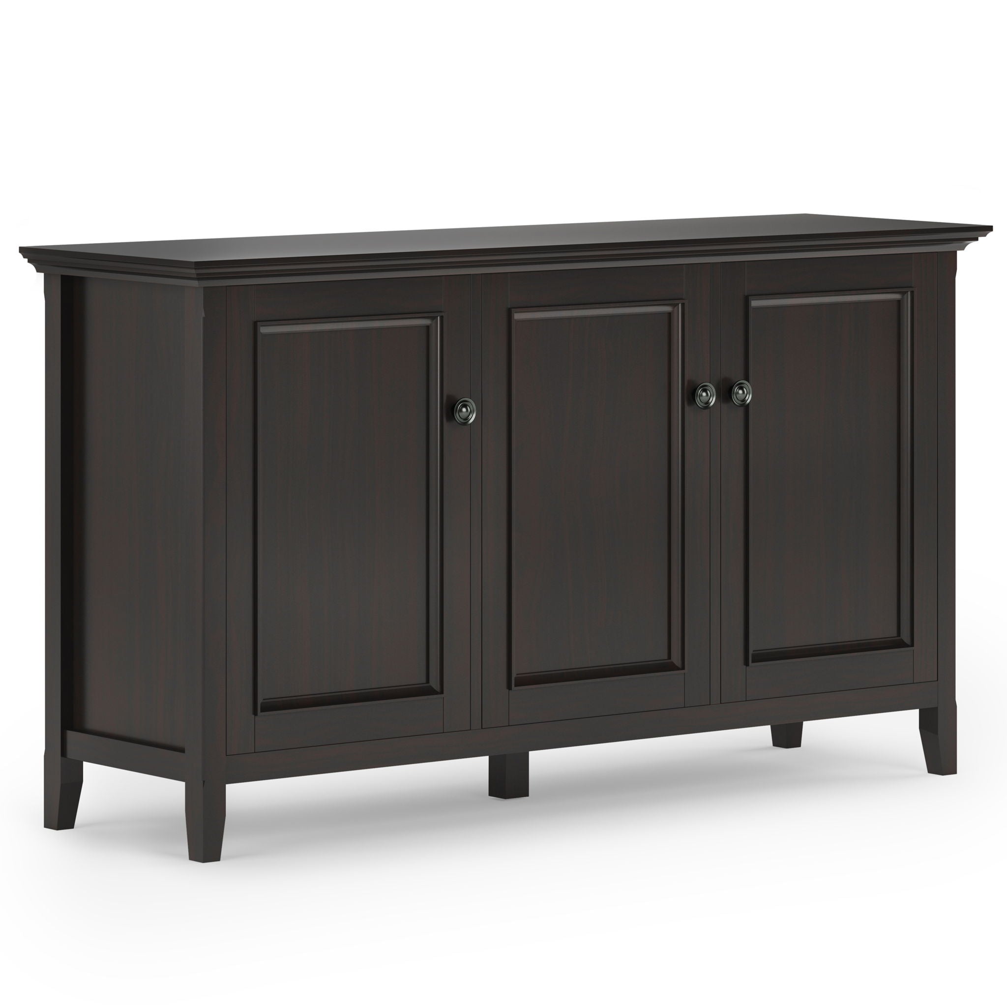Amherst - Wide 3 Door Storage Cabinet - Hickory Brown - Best Buy Furniture