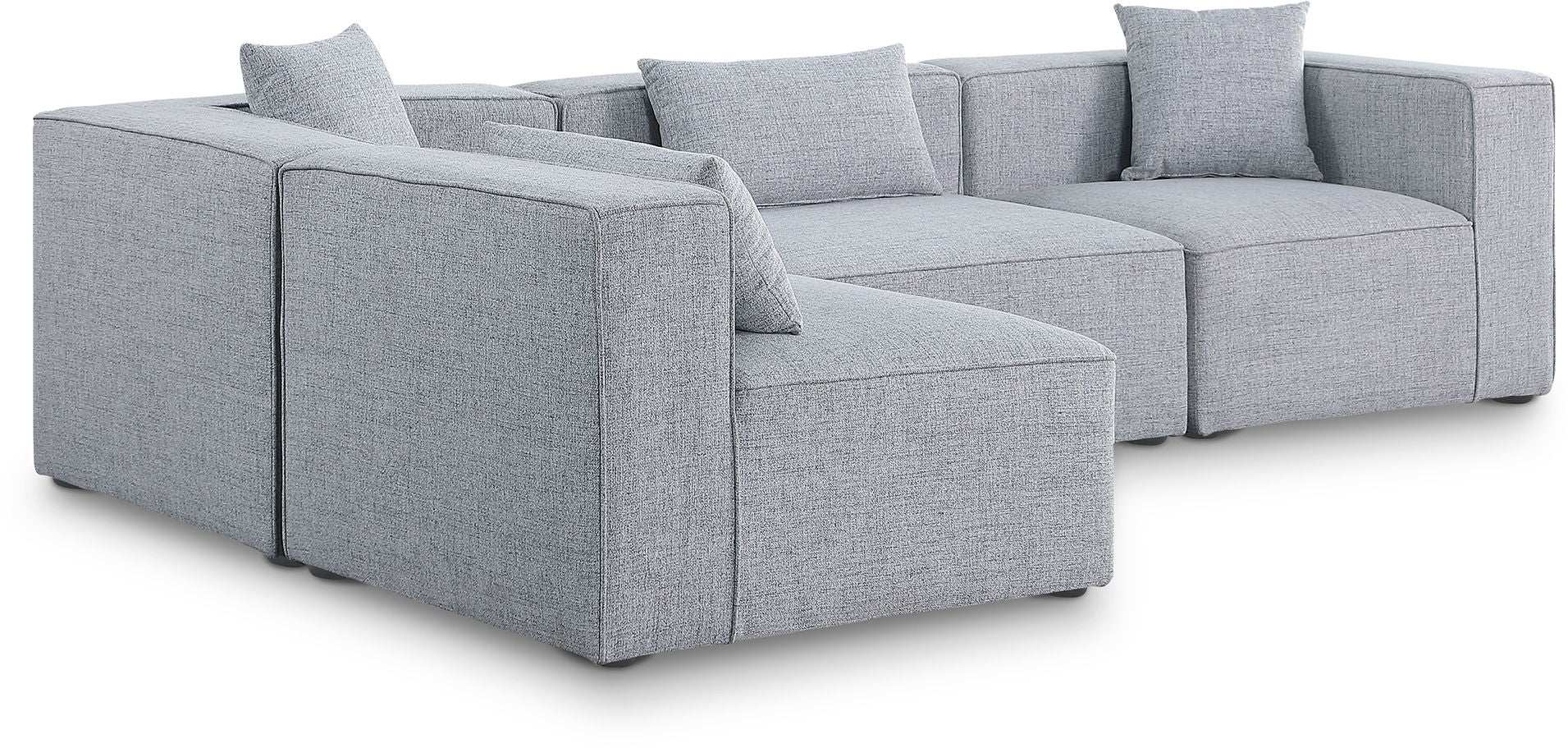 Cube - Linen 4 Piece Modular Corner Sectional - Best Buy Furniture