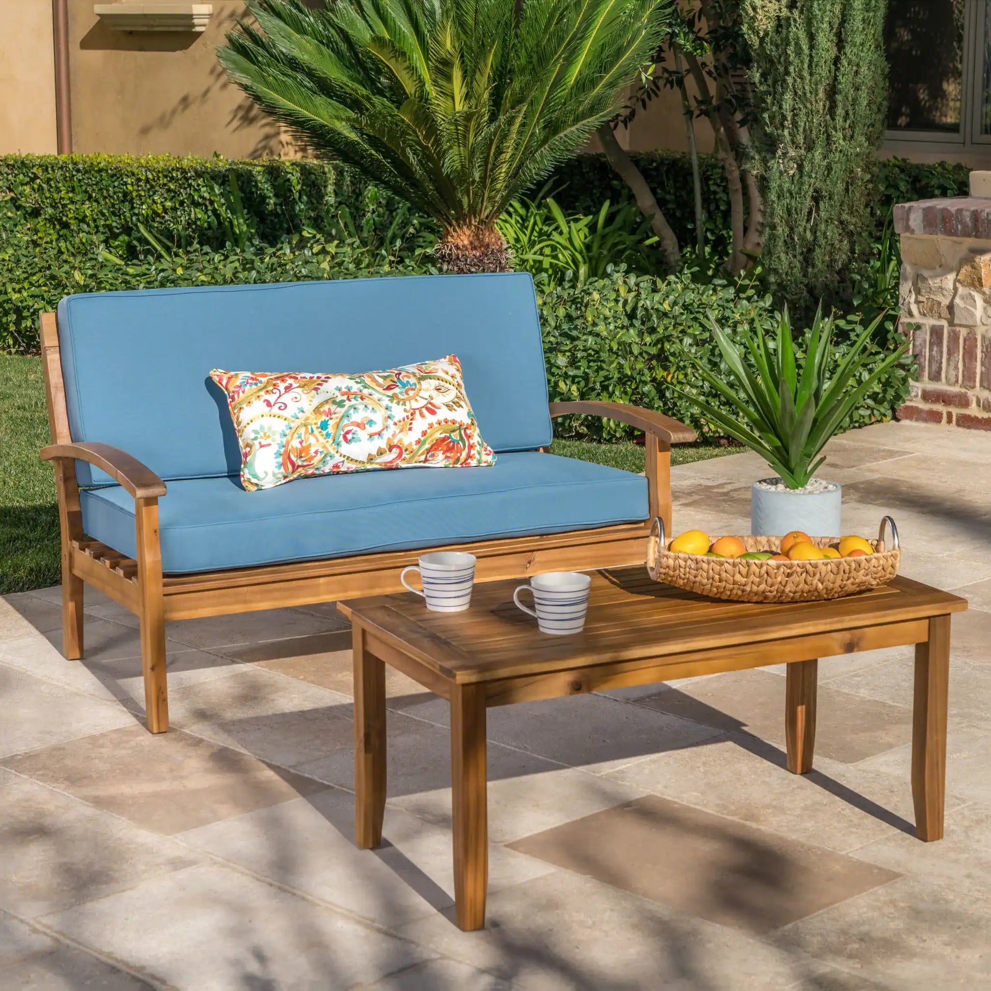 Outdoor Chat Set With Coffee Table And Loveseat - Best Buy Furniture