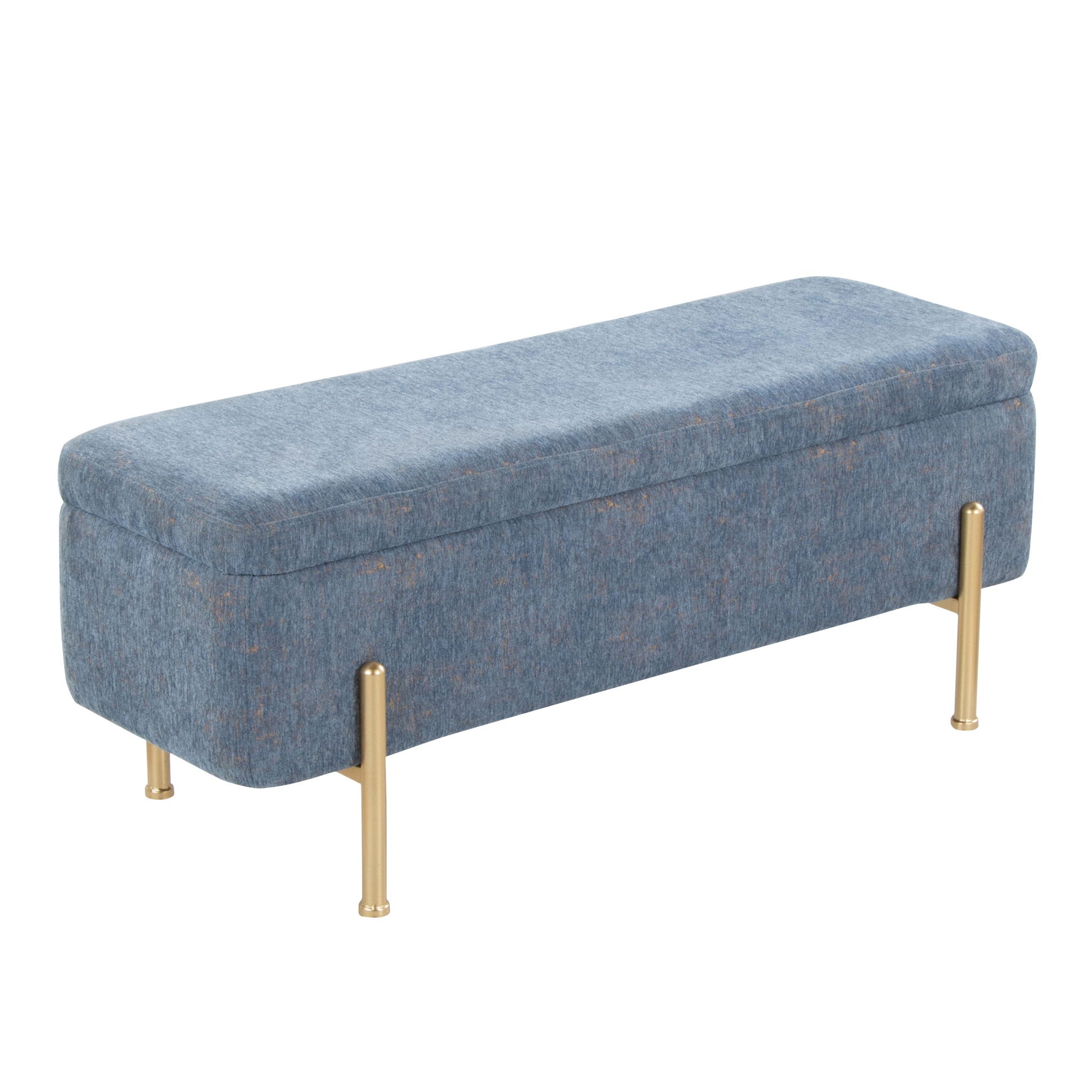 Daniella - Contemporary Bench - Gold / Blue - Best Buy Furniture