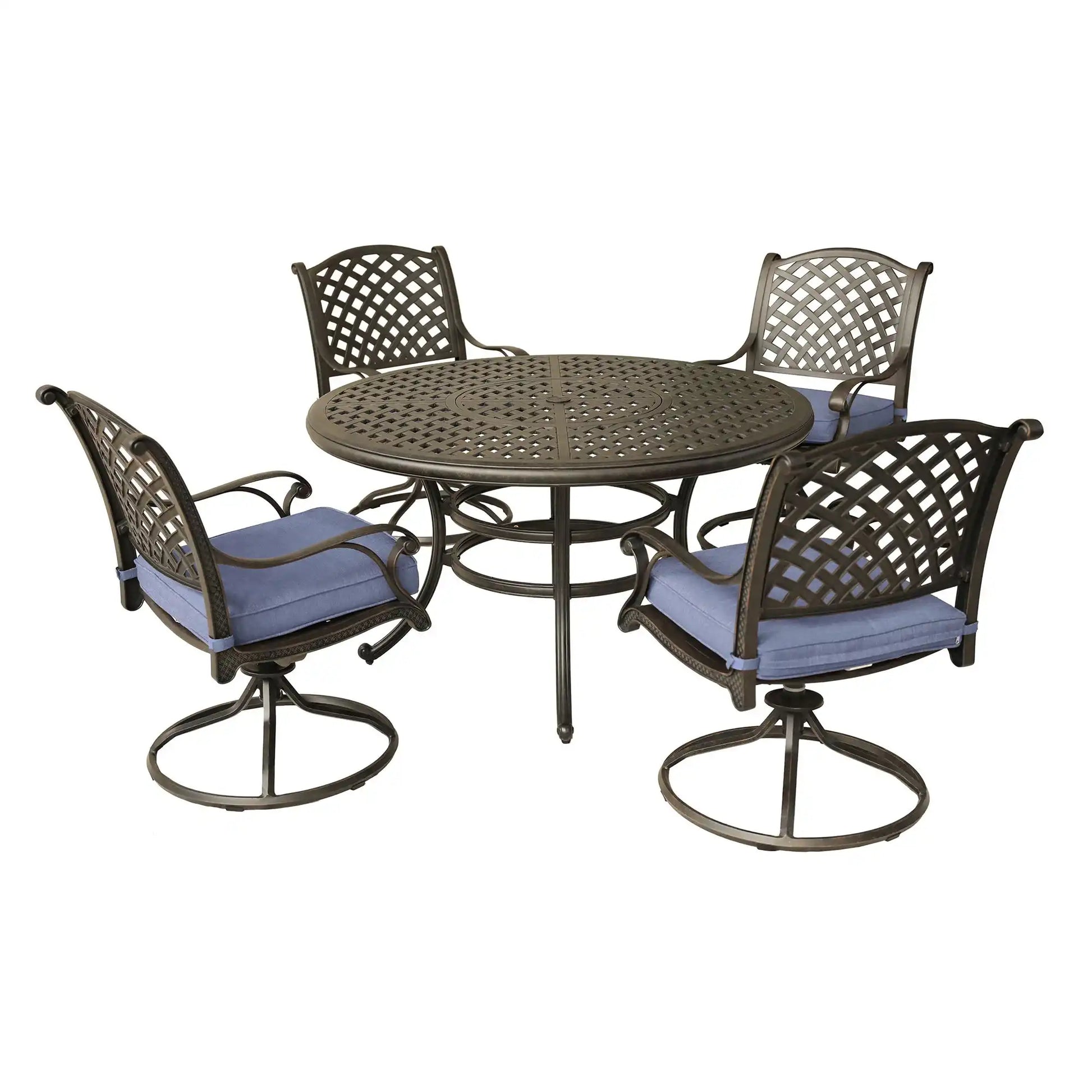 Round 4 Person 51.97" Long Dining Set With Cushions - Best Buy Furniture