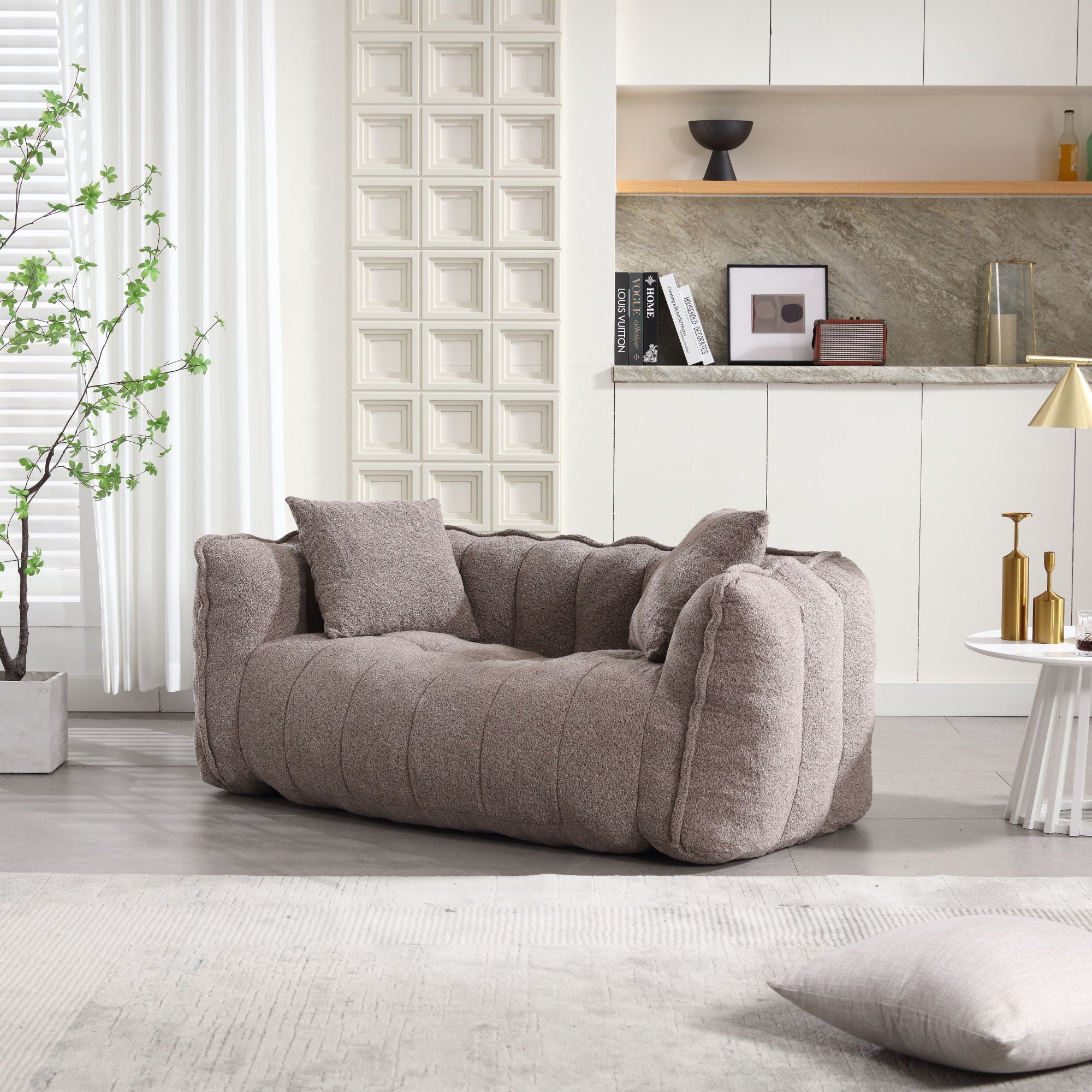 Cozy Beanbag Chair With High Resilience Foam Core For 2 - Best Buy Furniture
