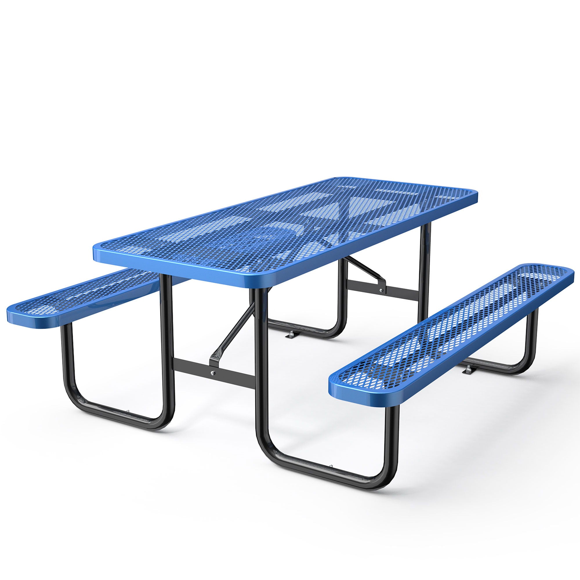 Expanded Rectangular Picnic Metal Table - Best Buy Furniture