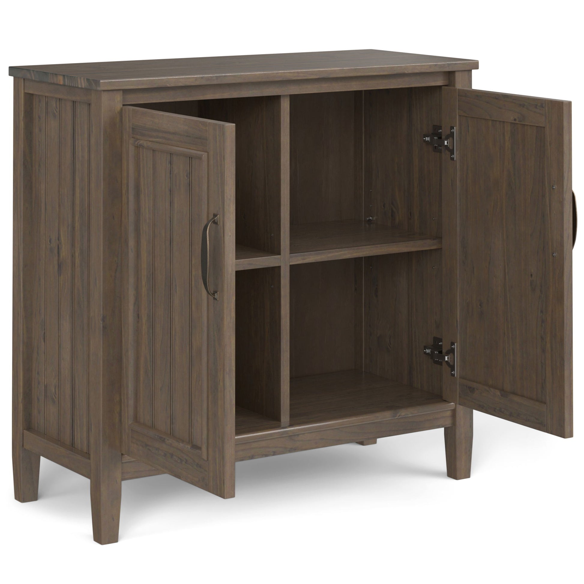 Lev - Low Storage Cabinet - Smoky Brown - Best Buy Furniture