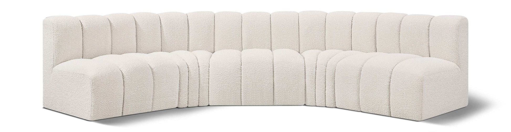 Arc - Boucle Fabric 5 Piece U-Shaped Modular Sofa - Best Buy Furniture