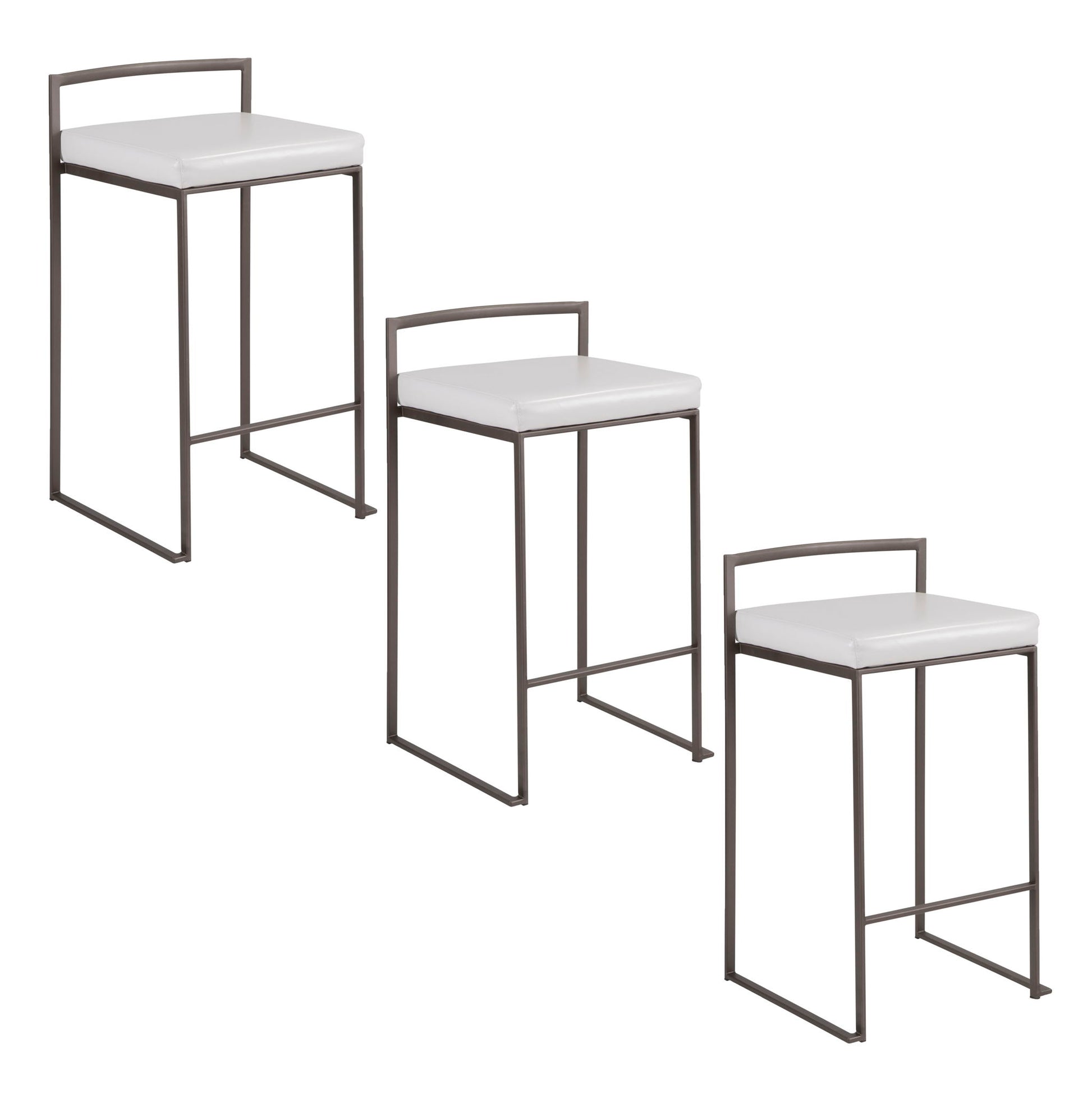 Fuji - Industrial Stackable Counter Stool Elegant Design - Best Buy Furniture
