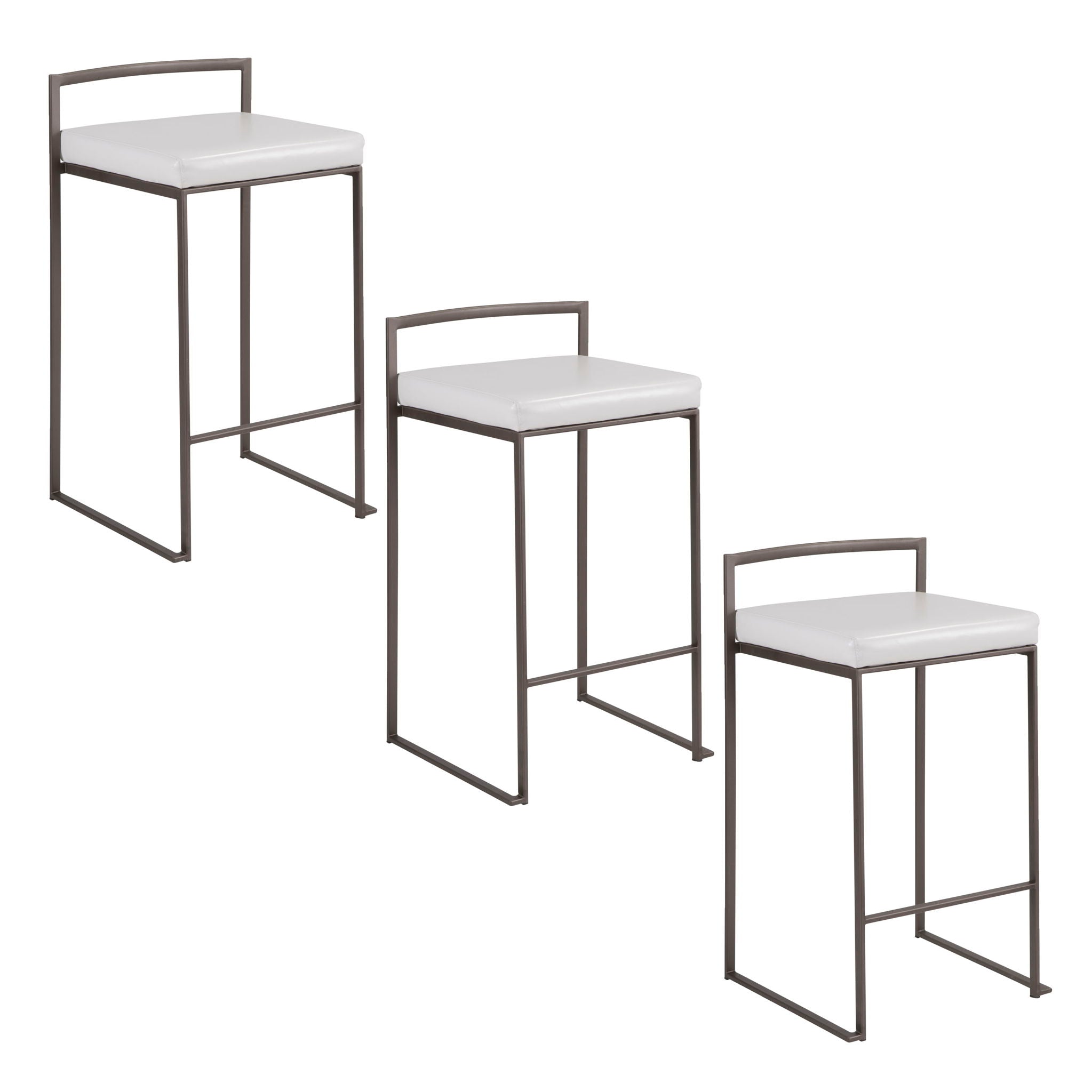 Fuji - Industrial Stackable Counter Stool Elegant Design - Best Buy Furniture
