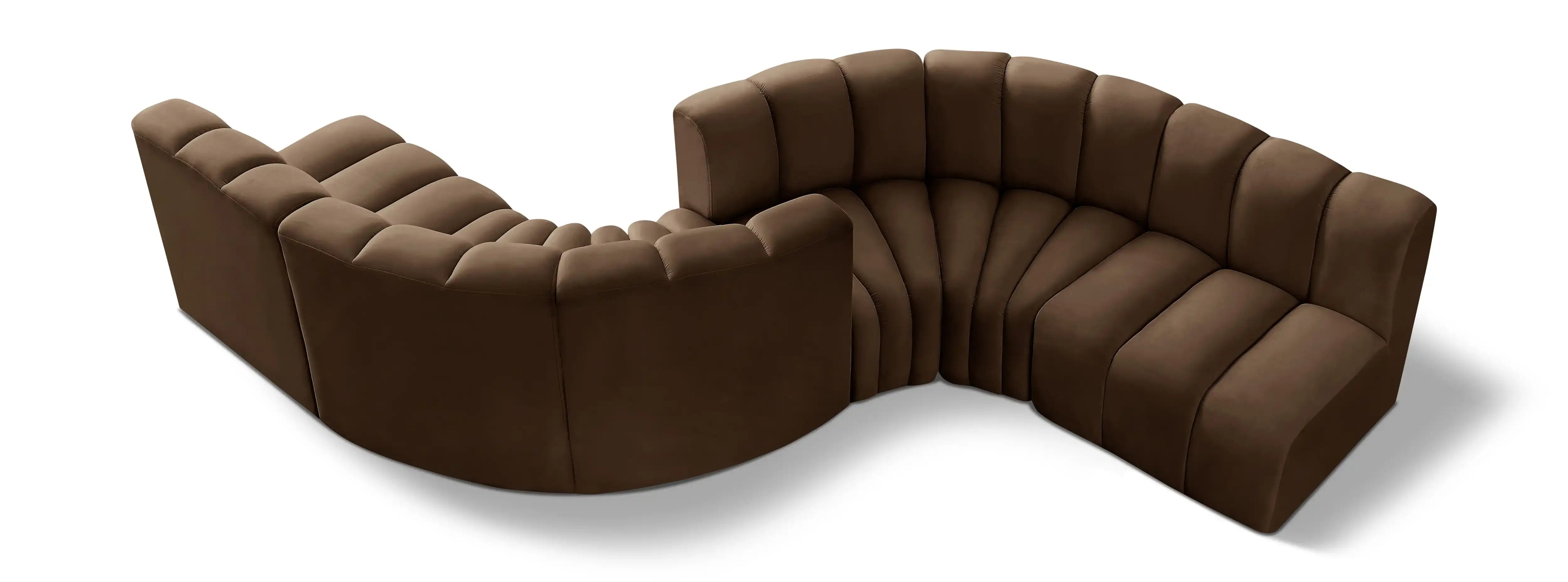 Arc - Velvet 6 Piece Modular Sofa - Best Buy Furniture
