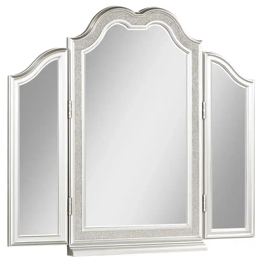 Evangeline - Tri - Fold Vanity Mirror - Silver Oak - Best Buy Furniture