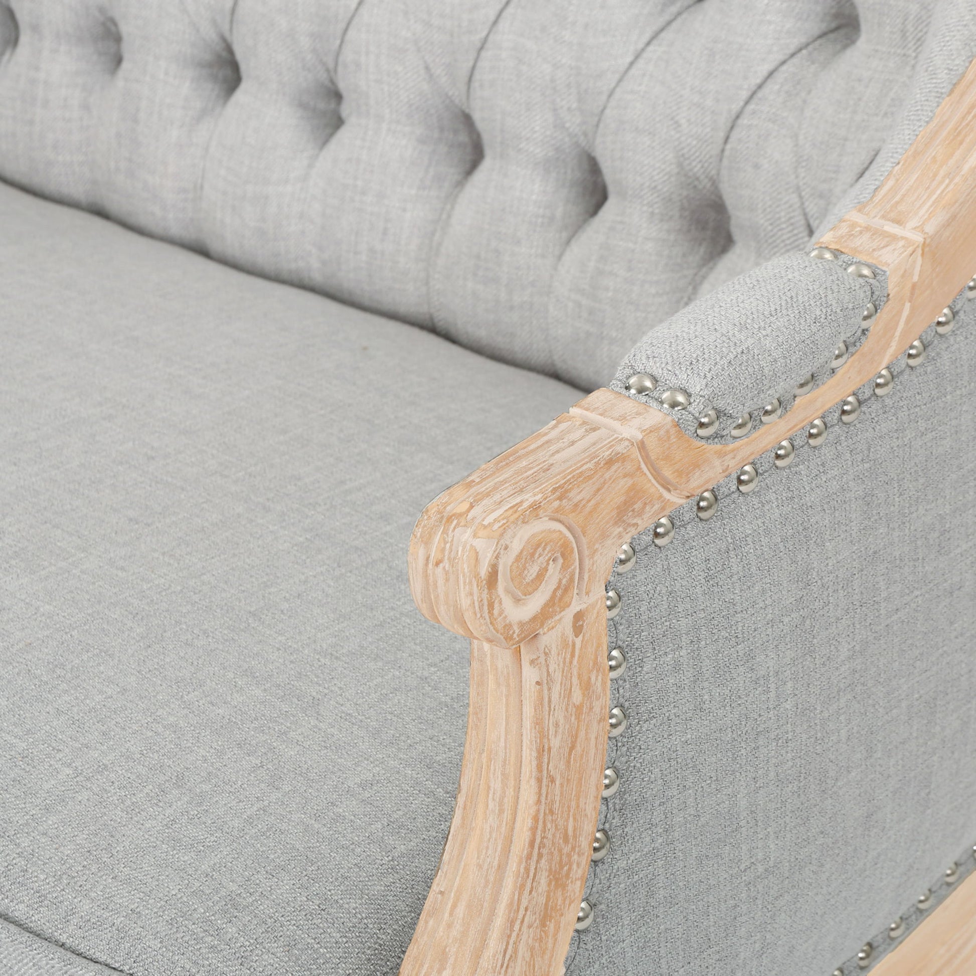 French Country Chesterfield Style Tufted Loveseat - Best Buy Furniture