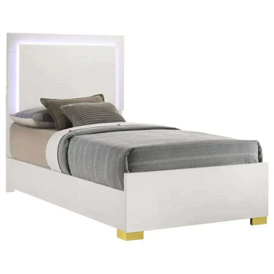Marceline - Wood LED Panel Bed - Best Buy Furniture