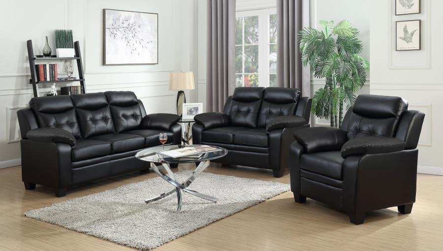 Finley - Upholstered Padded Arm Tufted Sofa Set - Best Buy Furniture