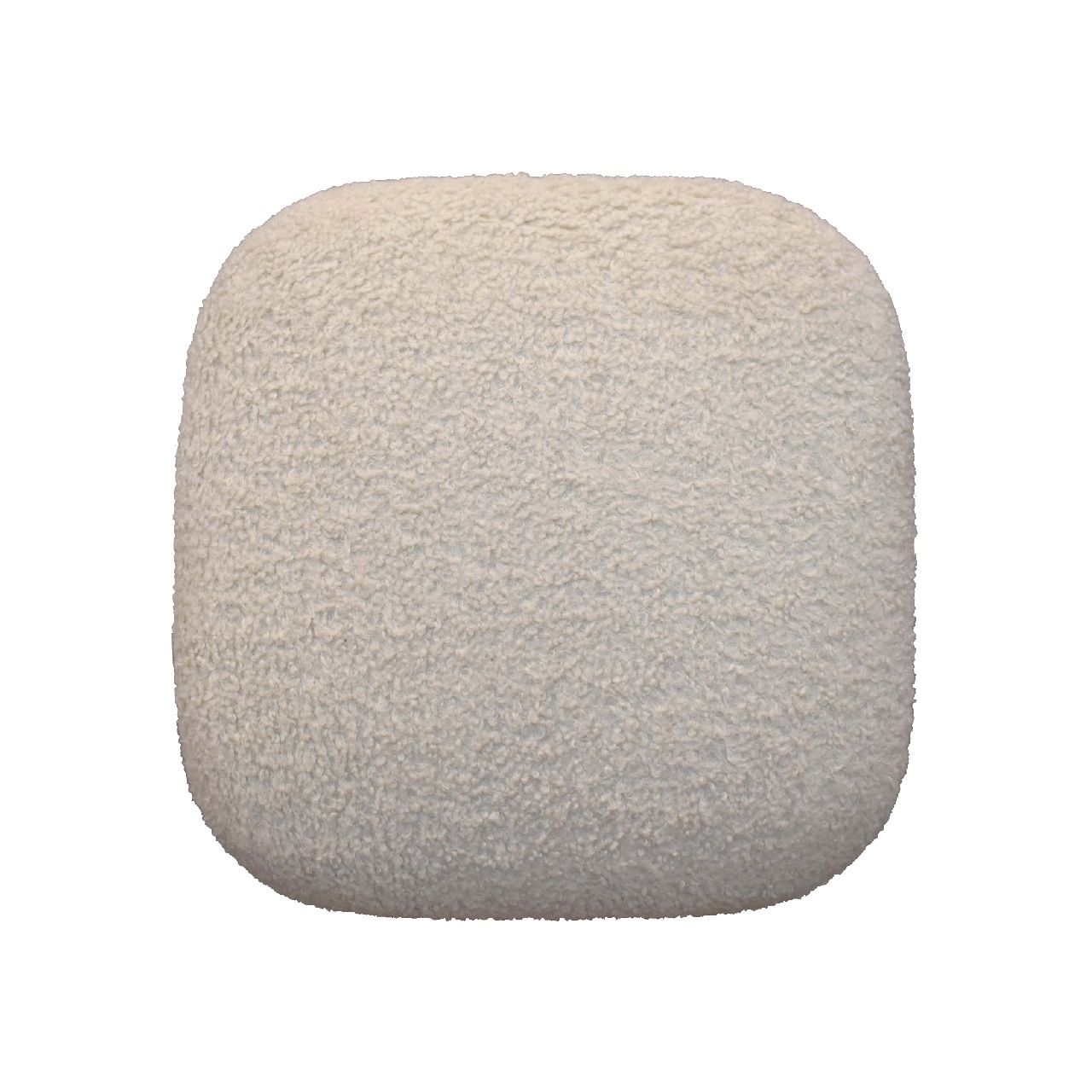 Boucle Square Footstool - Cream - Best Buy Furniture