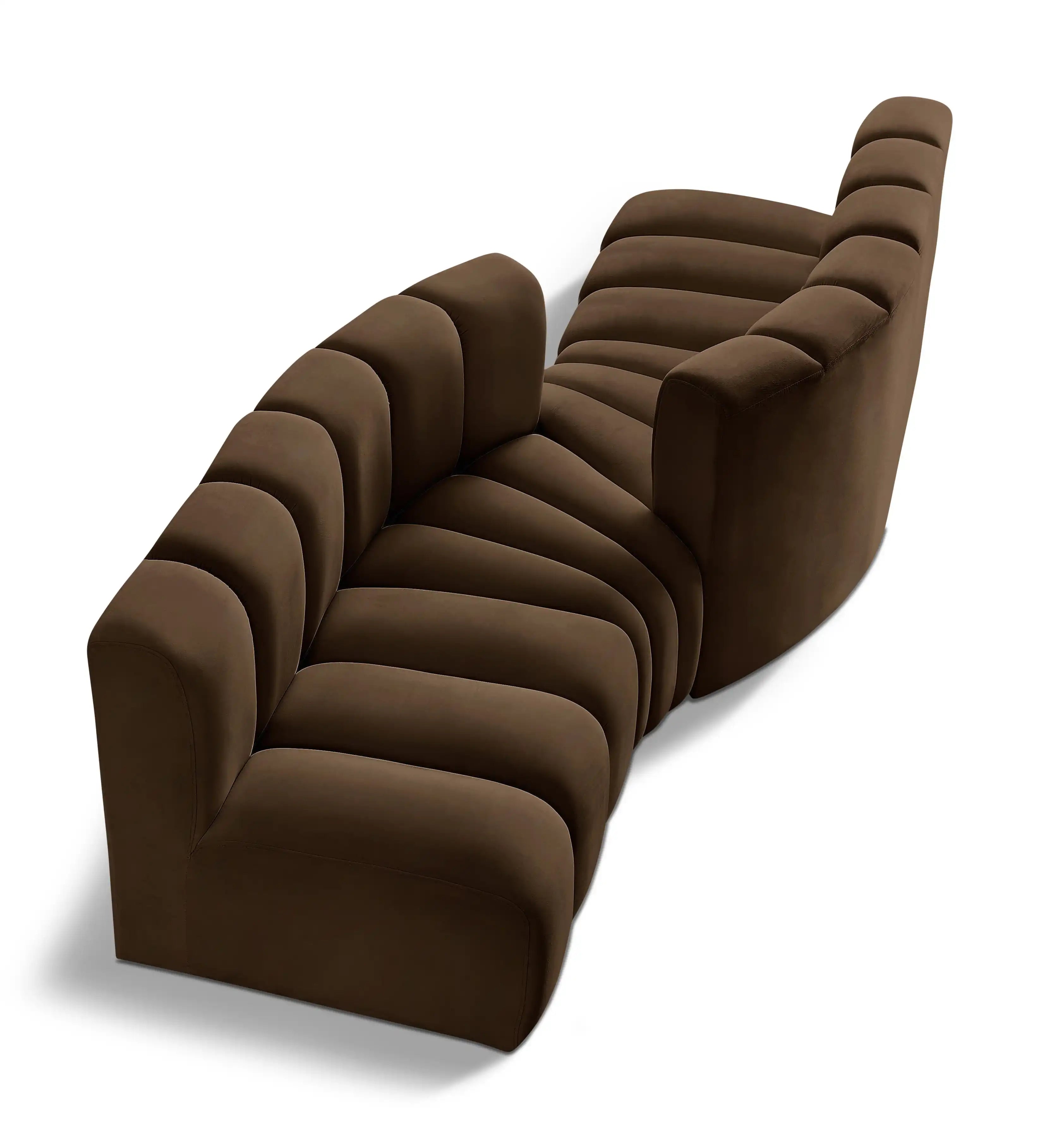 Arc - Velvet 4 Piece Sofa - Best Buy Furniture