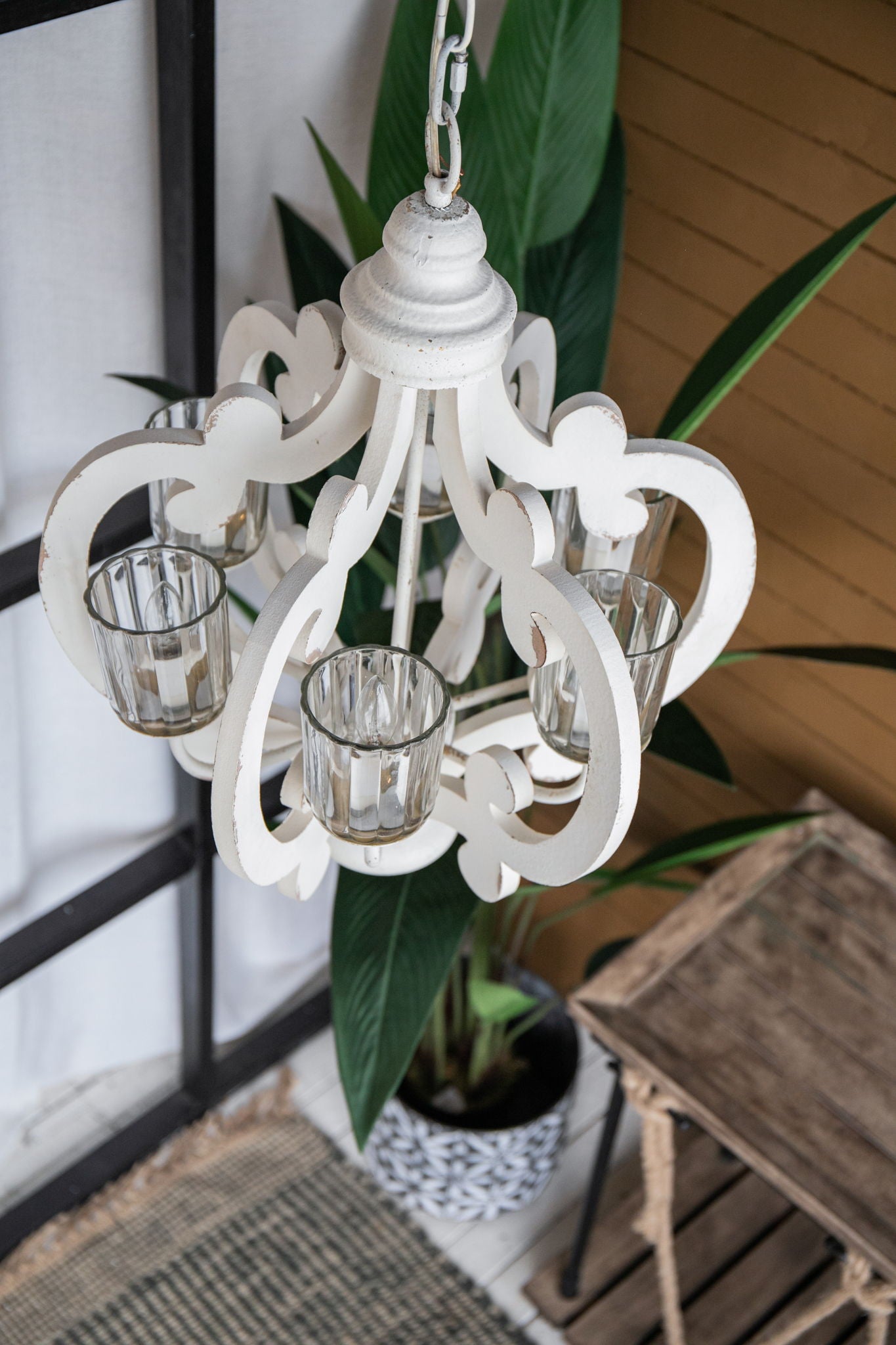 Farmhouse Chandelier, 6 Light Wood Chandelier Pendant Light Fixture With Adjustable Chain For Dining Room Living Room Entryway, Bulb Not Included - Best Buy Furniture