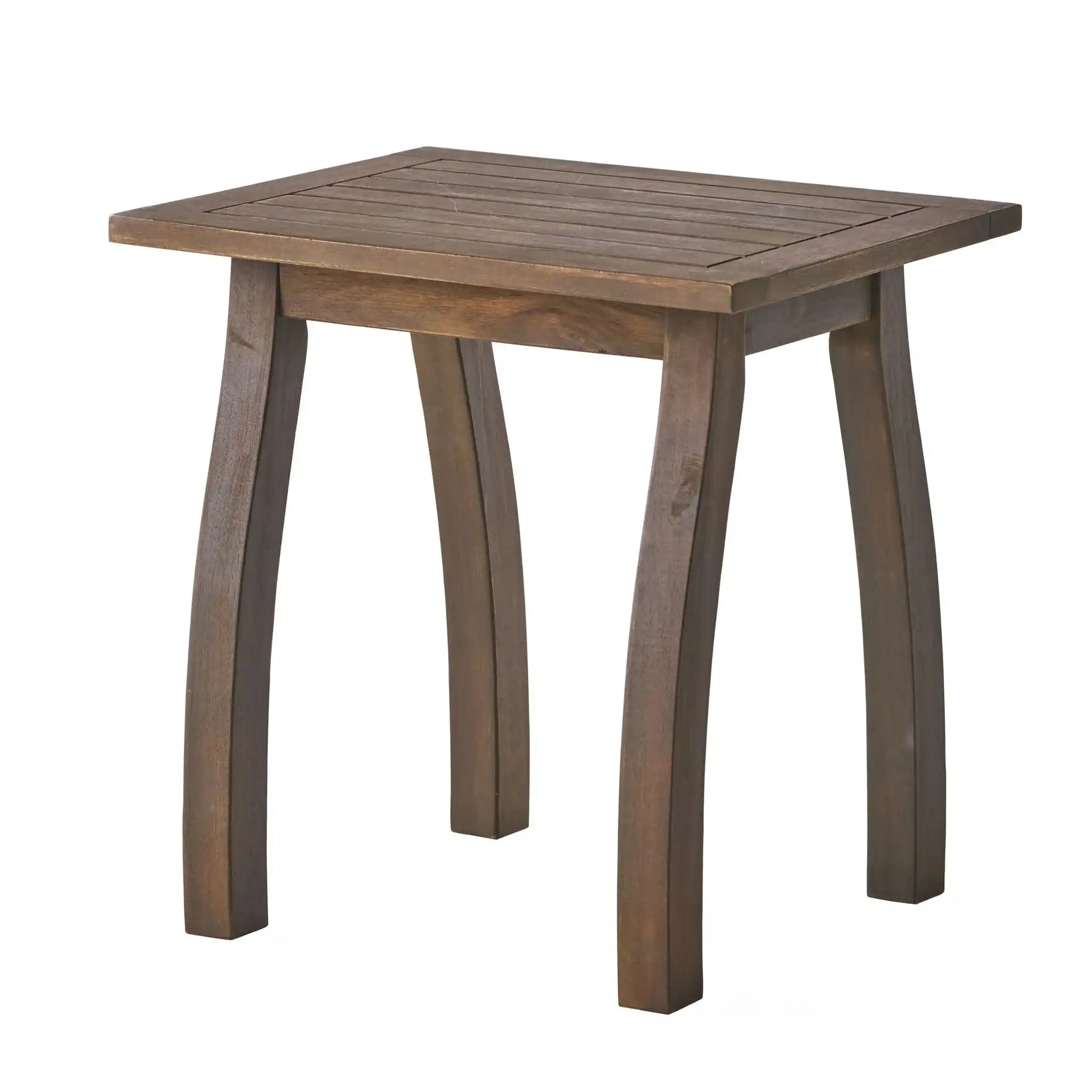 Kinesis - Outdoor Side Table With Slatted Top And Wood Frame - Best Buy Furniture