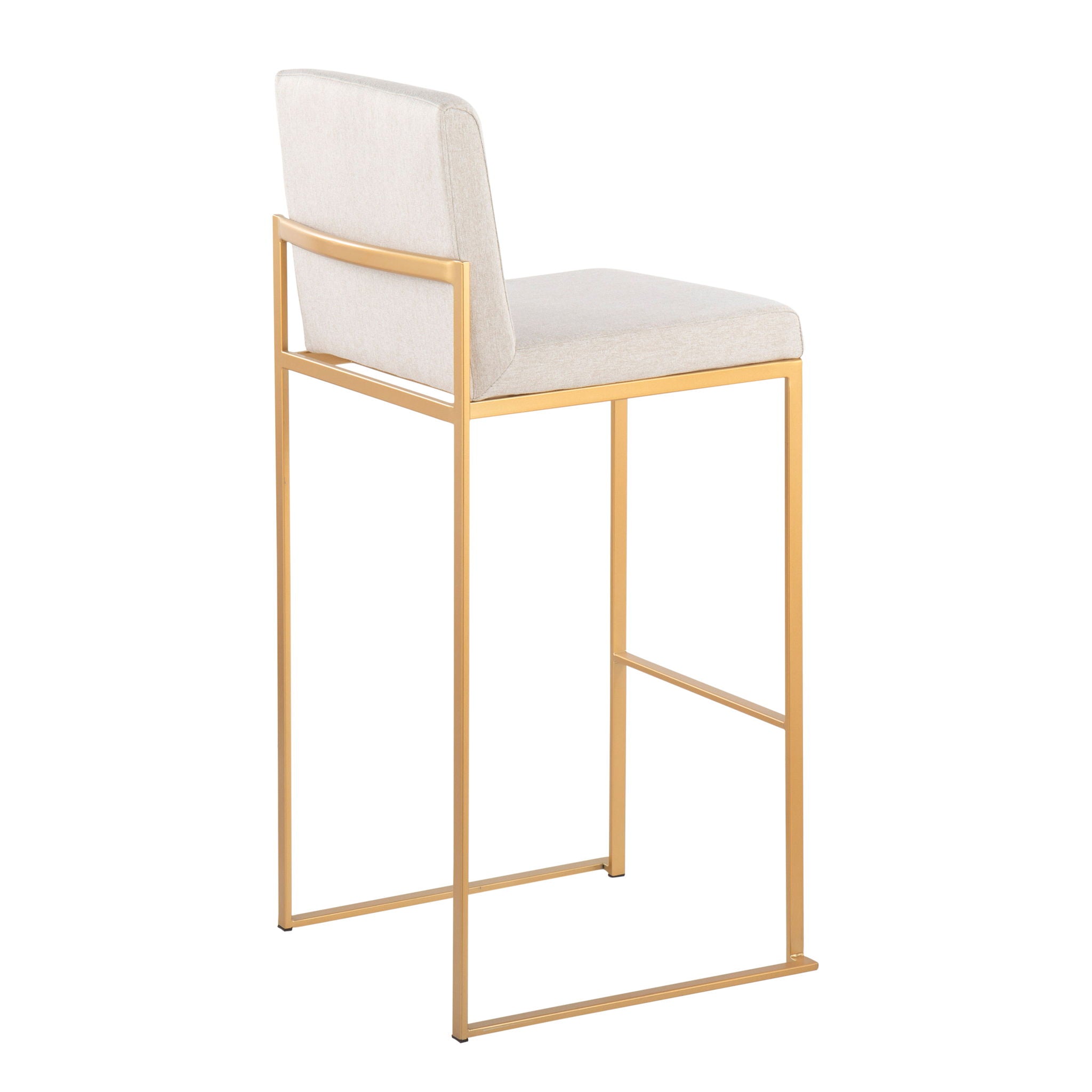 Fuji - Contemporary Design High Back Barstool (Set of 2) - Best Buy Furniture