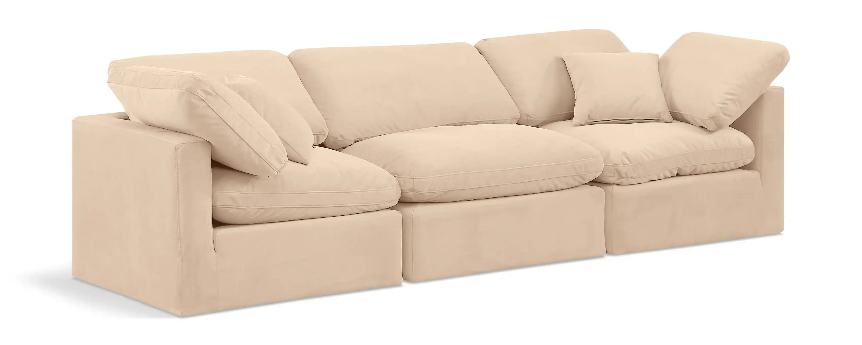 Indulge - Velvet 3 Seat Modular Sofa - Best Buy Furniture