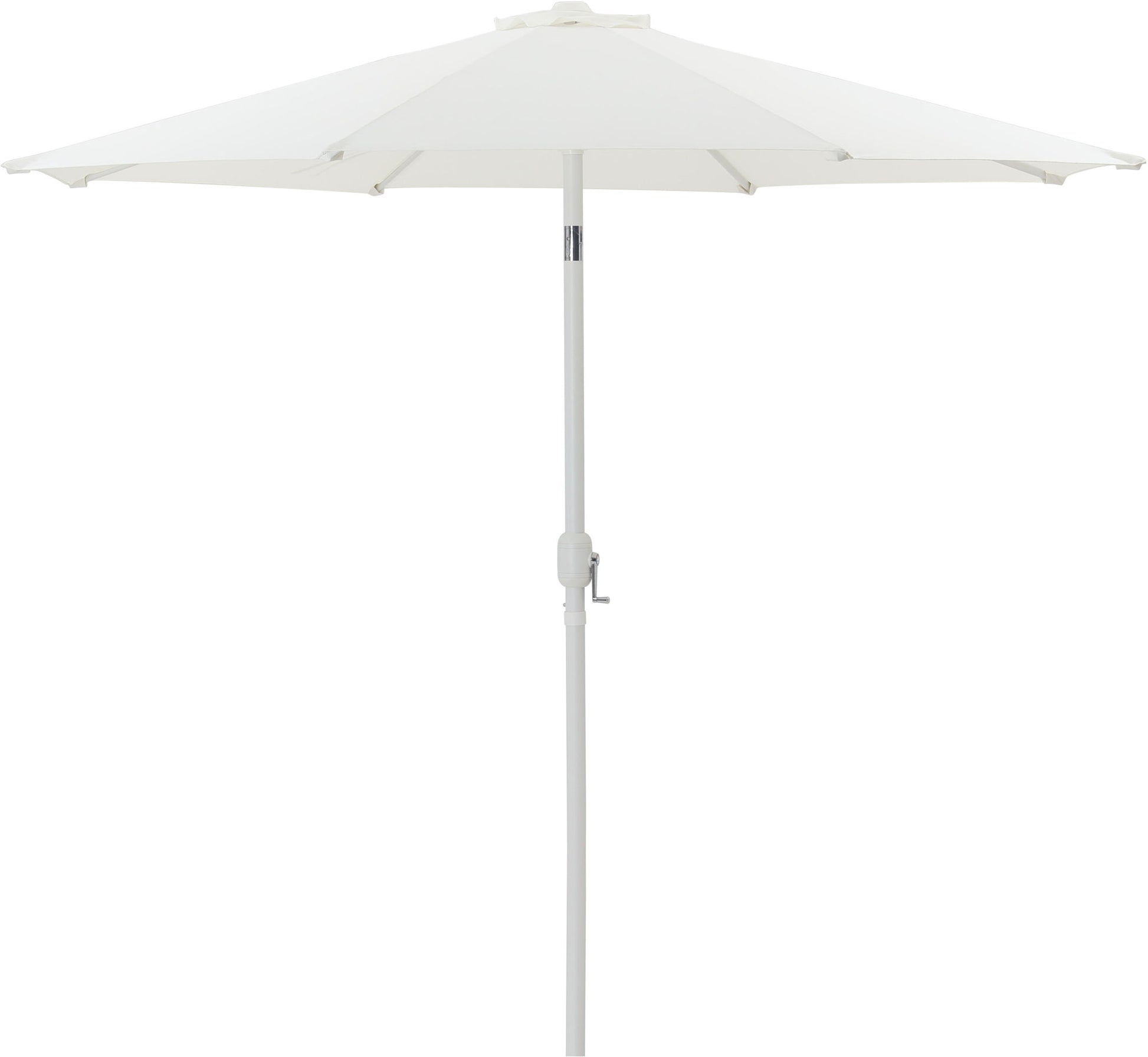 Fiji - Aluminum Patio Umbrella With Round Teak And White Base - Best Buy Furniture