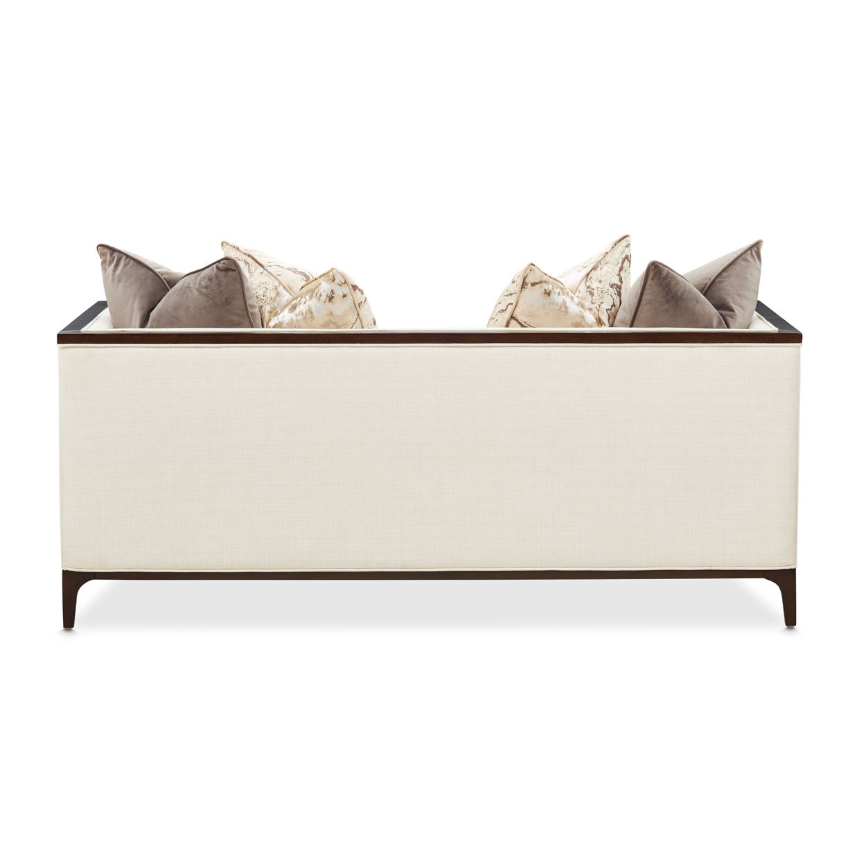 Belmont Place - Loveseat - Cream / Espresso - Best Buy Furniture