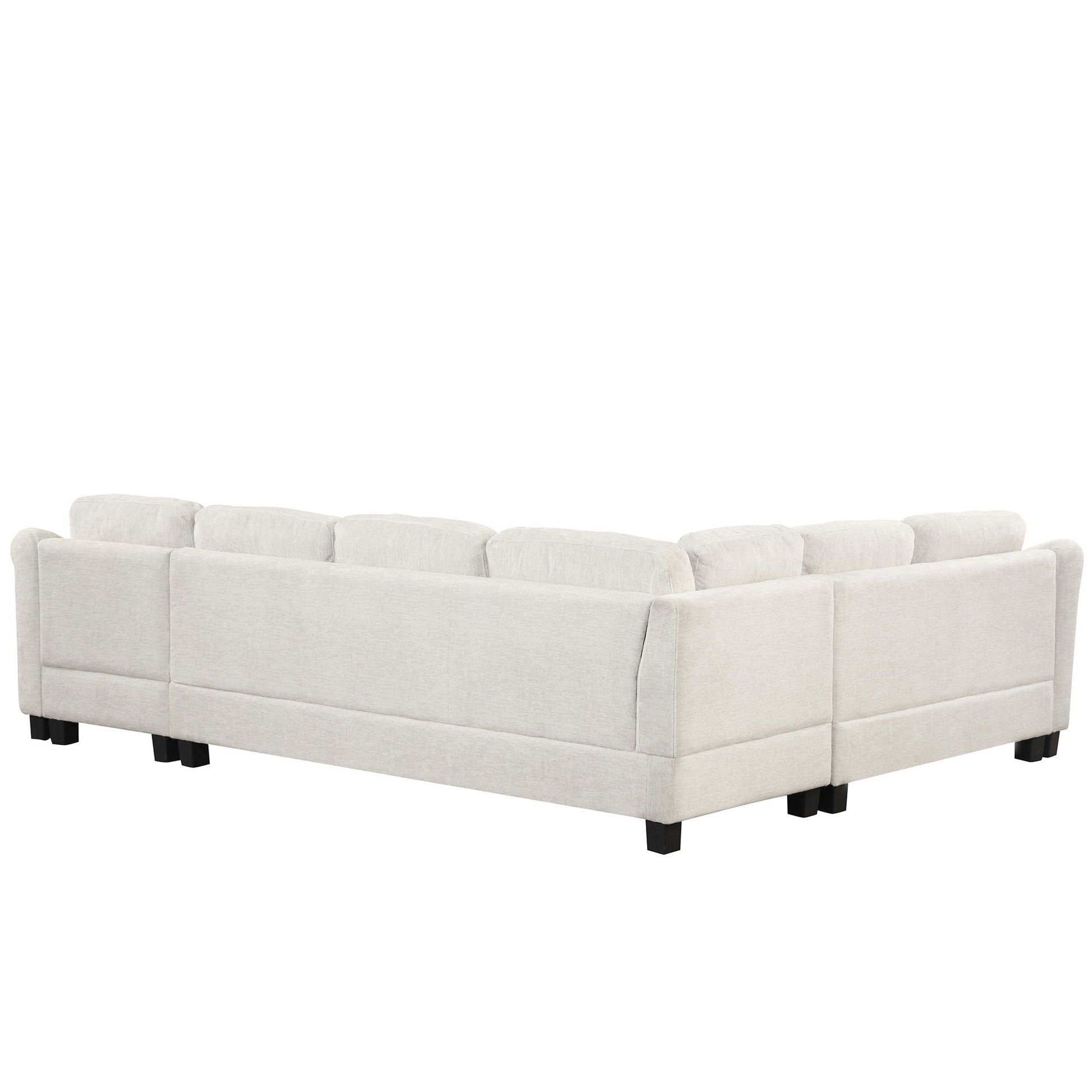 Contemporary U - Shaped Sectional Sofa With Movable Storage Ottoman - Best Buy Furniture