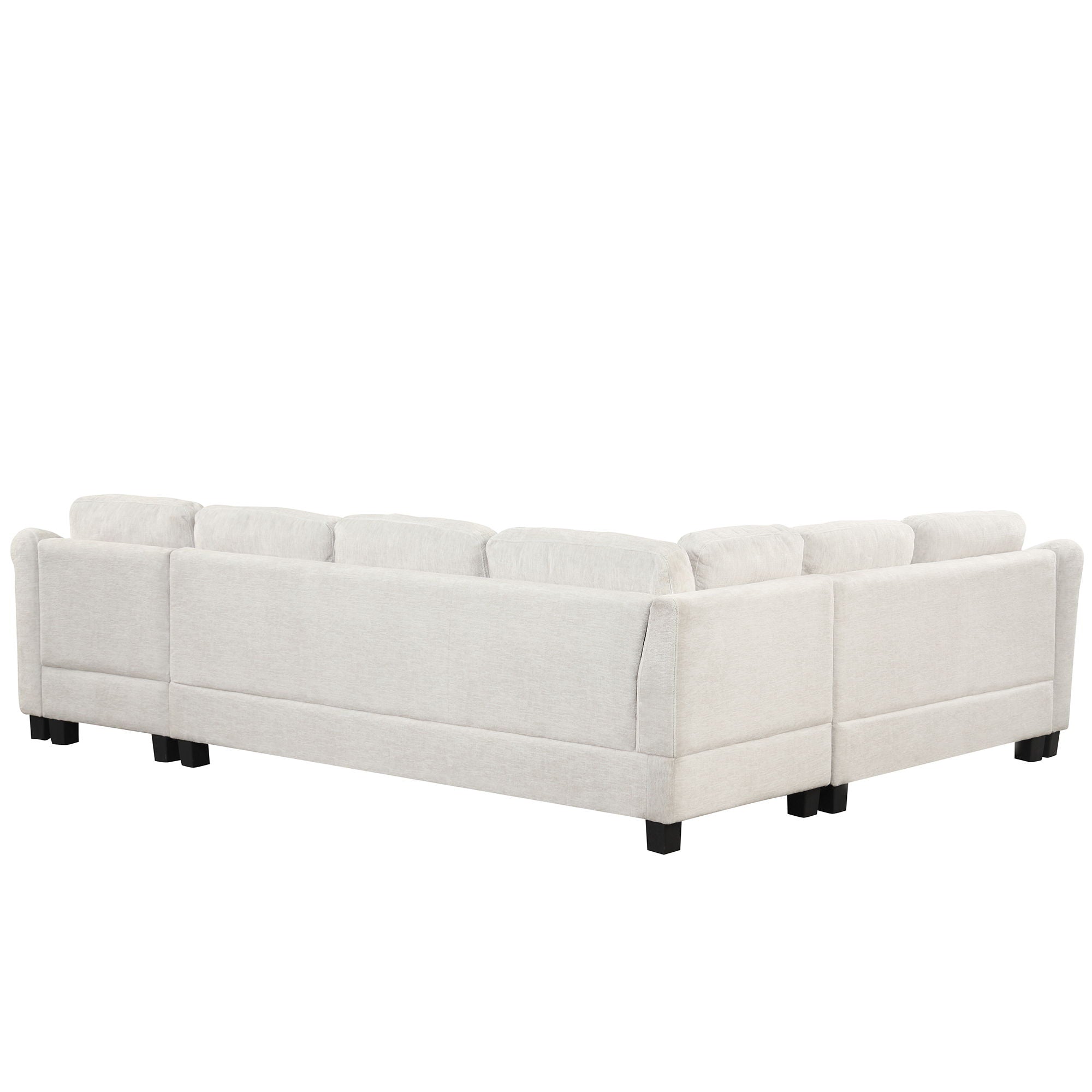 Contemporary U - Shaped Sectional Sofa With Movable Storage Ottoman - Best Buy Furniture