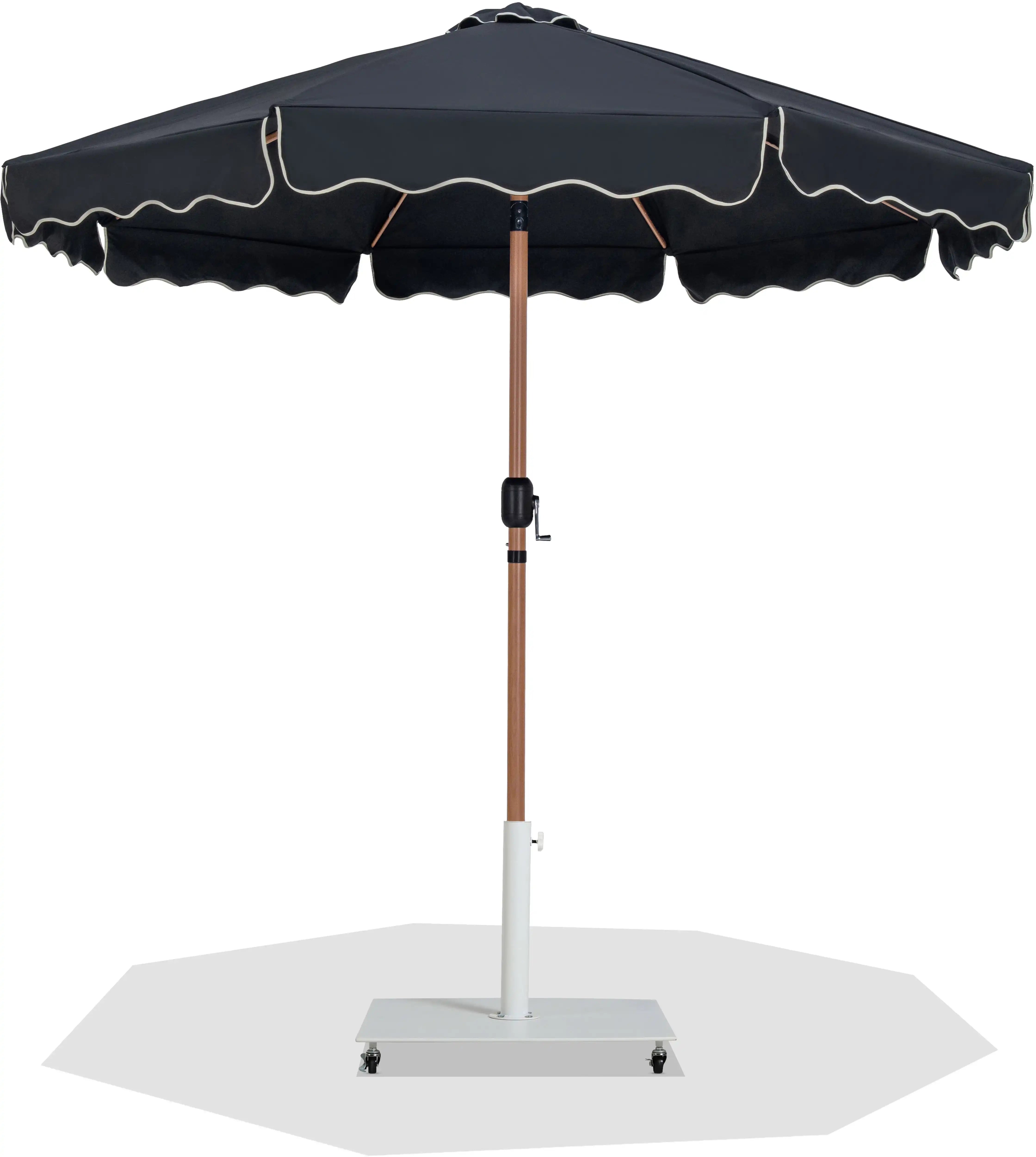 Amalfi - Aluminum Patio Umbrella - White Base / Light Brown Pole - Best Buy Furniture