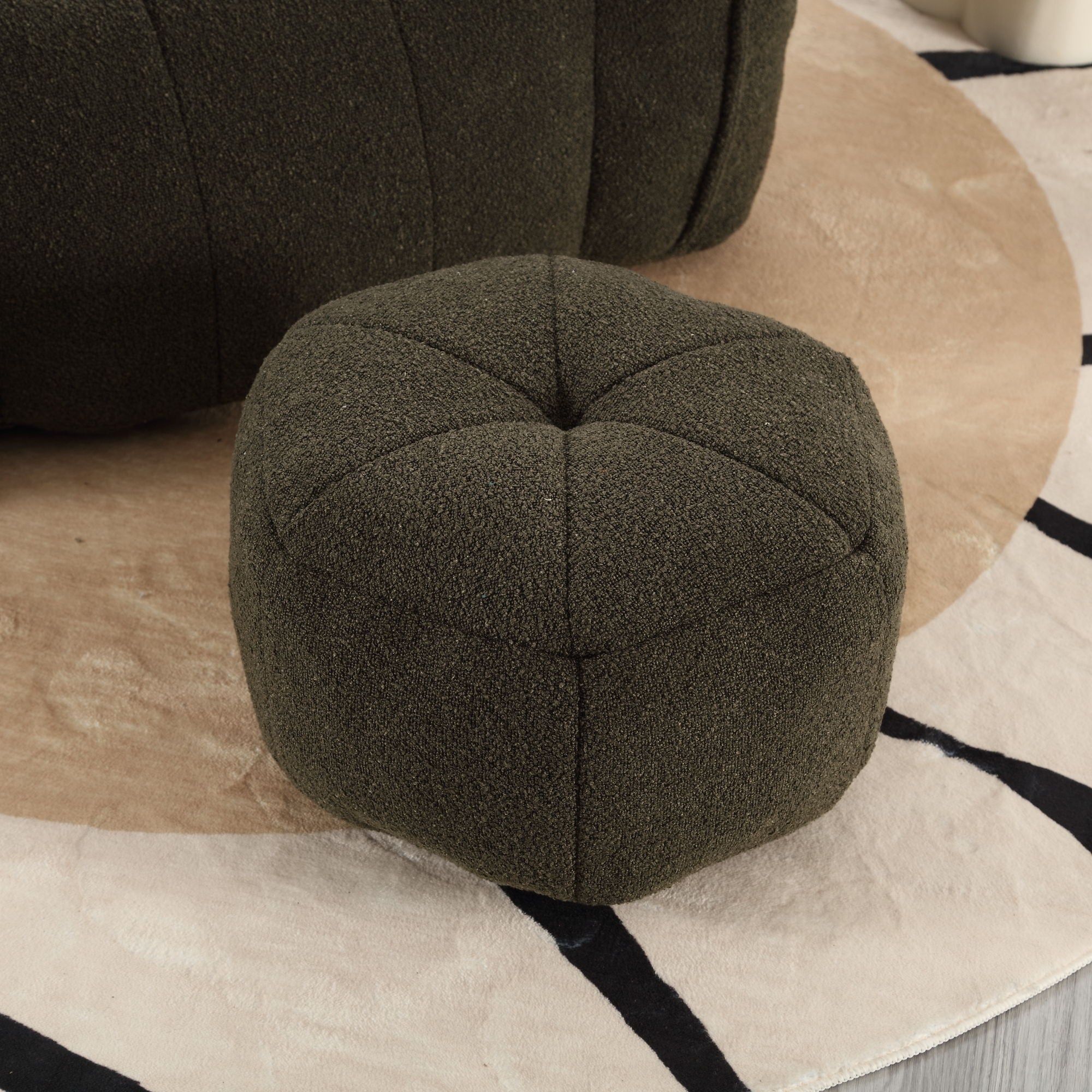 Soft Chenille Bean Bag Chair With High Resilient Foam