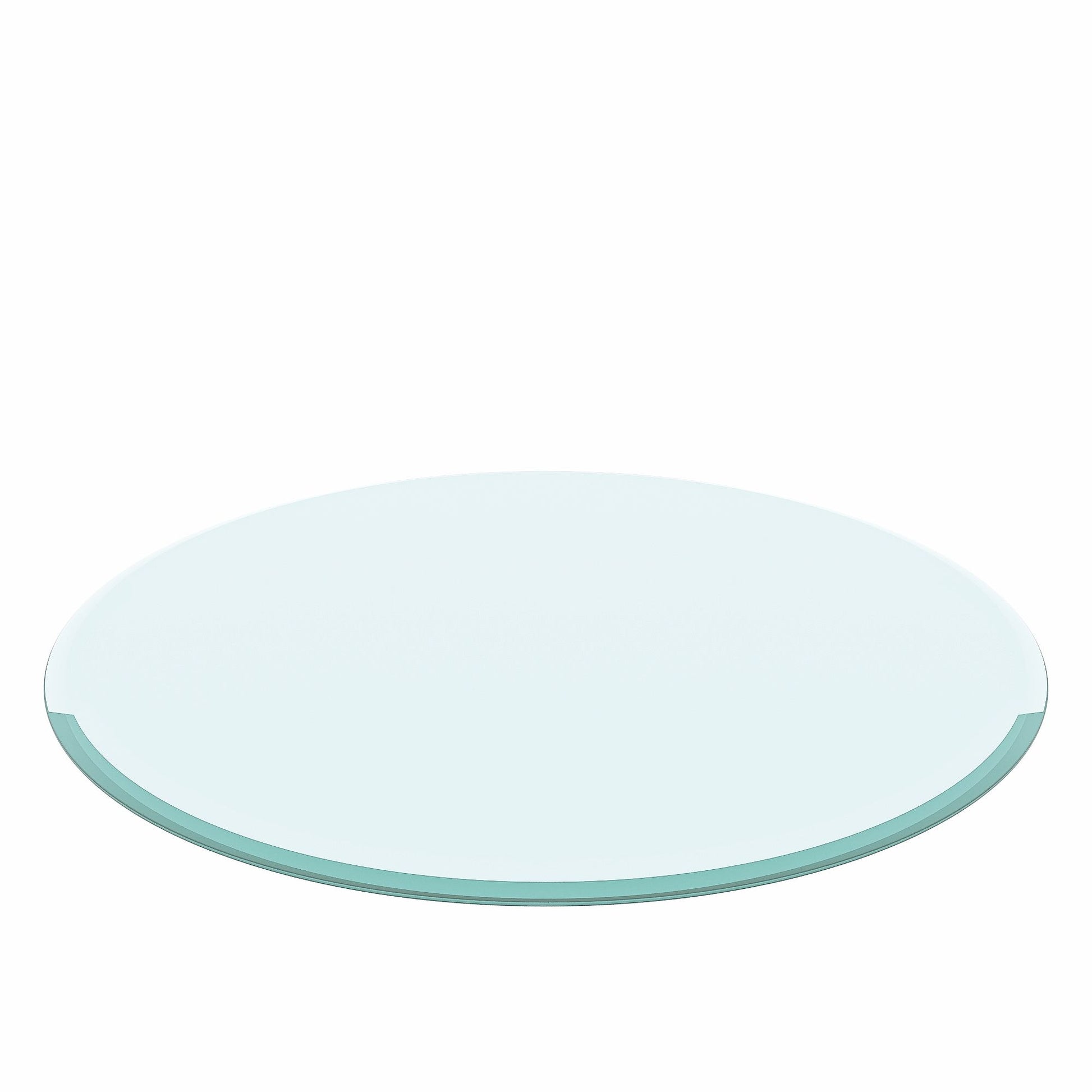 Round Tempered Glass Table Top Glass Thick Beveled Polished Edge - Best Buy Furniture